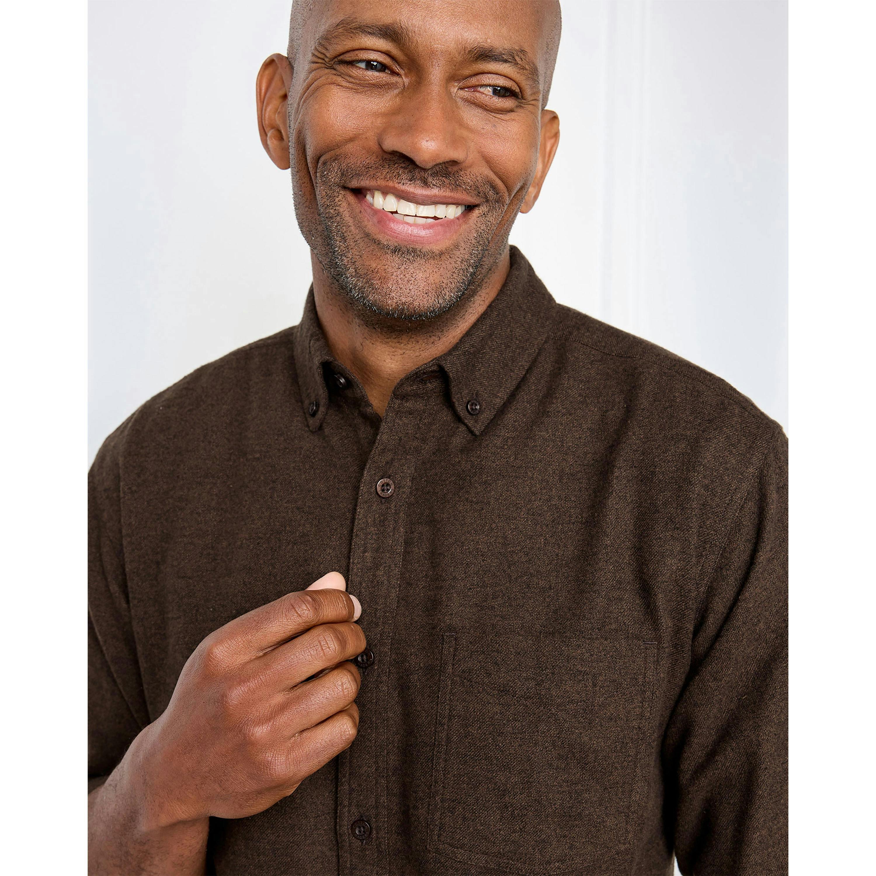 Cotton Traders Brushed Pure Cotton Flannel Shirt , view 4 of 4