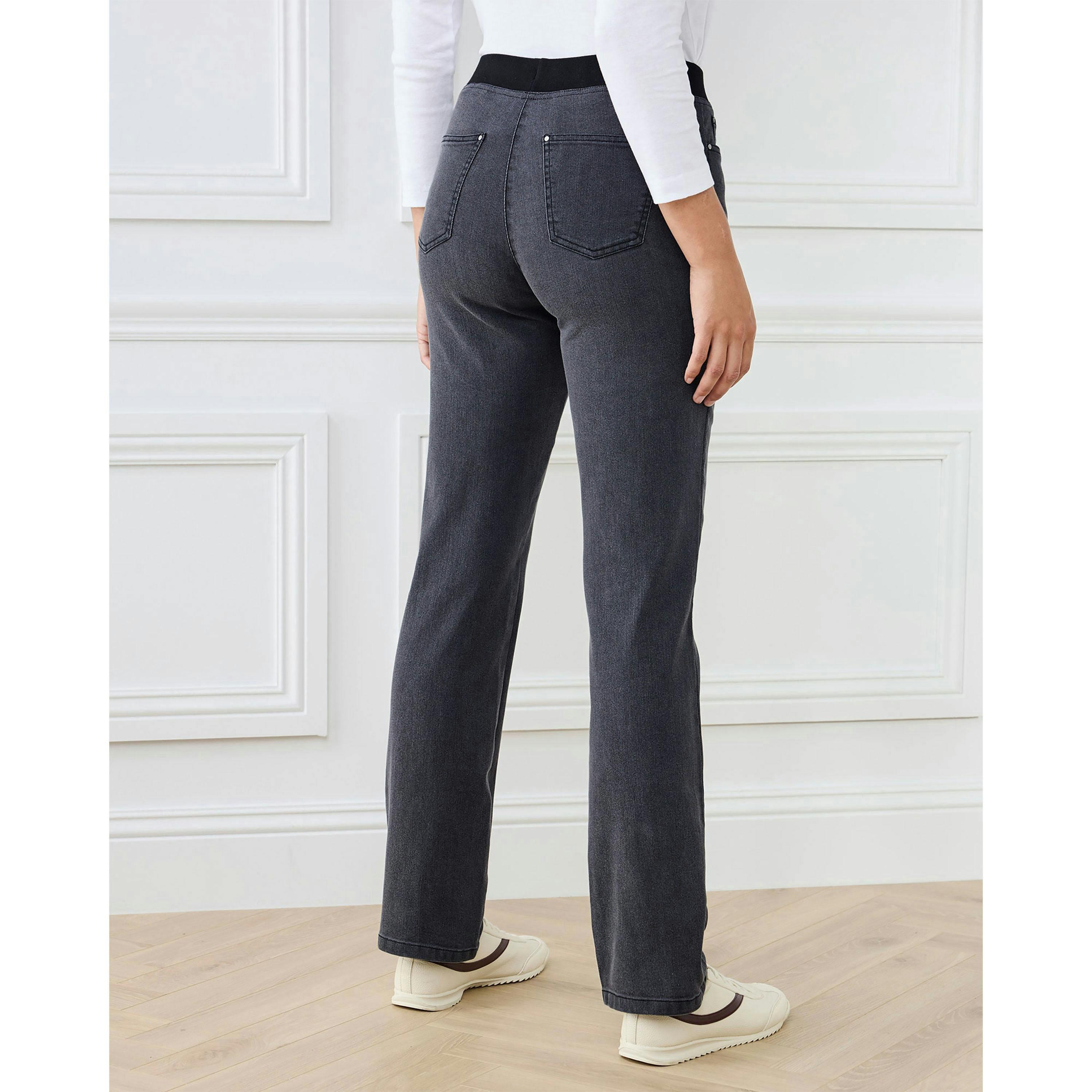 Cotton Traders Premium Pull On Straight Leg Jeans , view 3 of 4