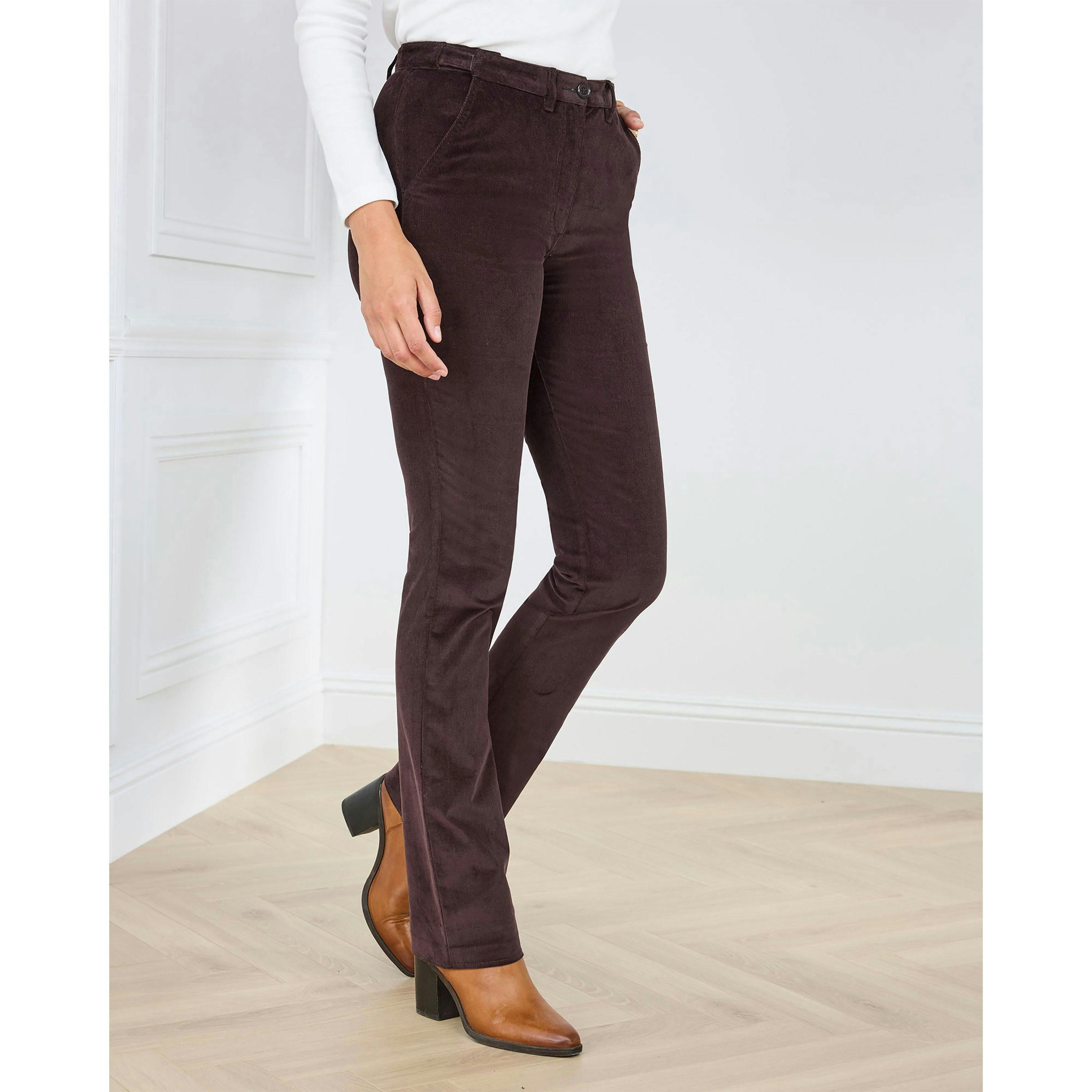 Cotton Traders Adjustable Waist Cord Straight Leg Trousers , view 2 of 4