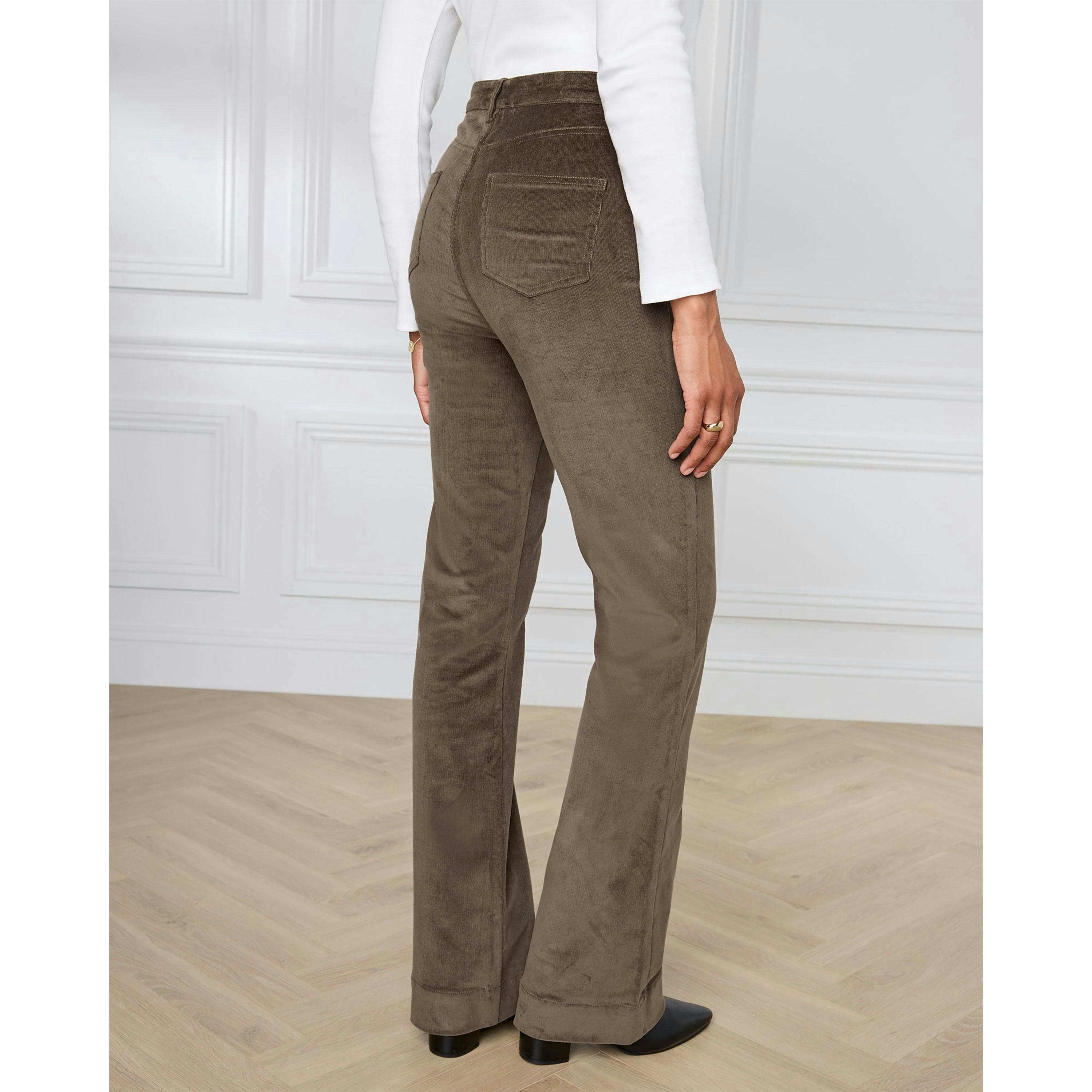 Cotton Traders Slim Flare Stretch Cord Trousers , view 3 of 4