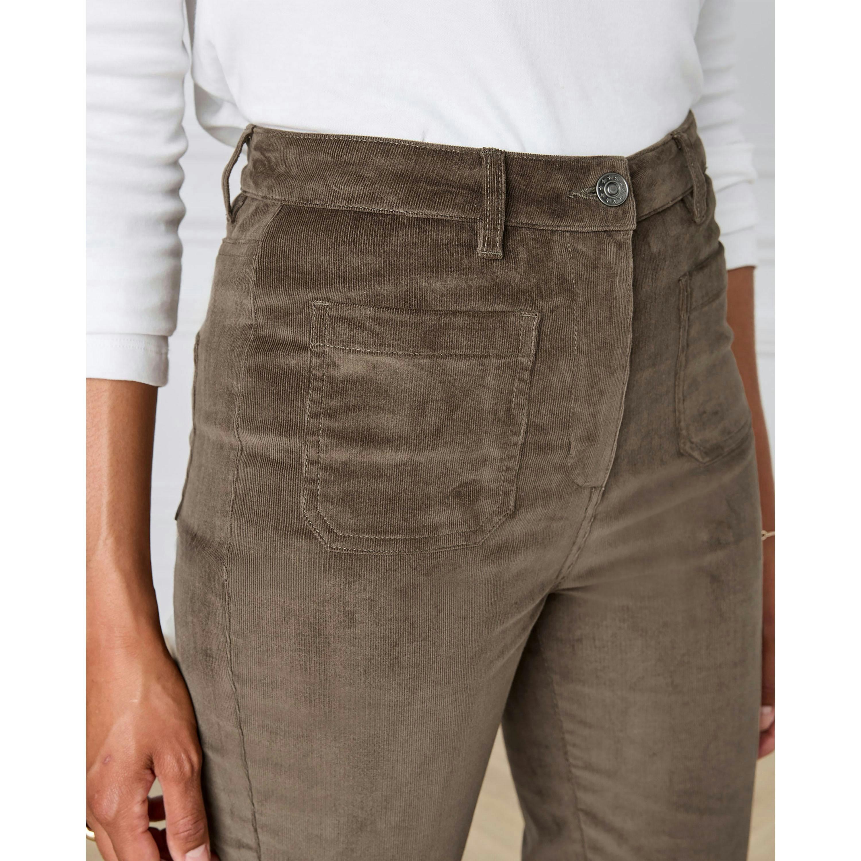 Cotton Traders Slim Flare Stretch Cord Trousers , view 4 of 4