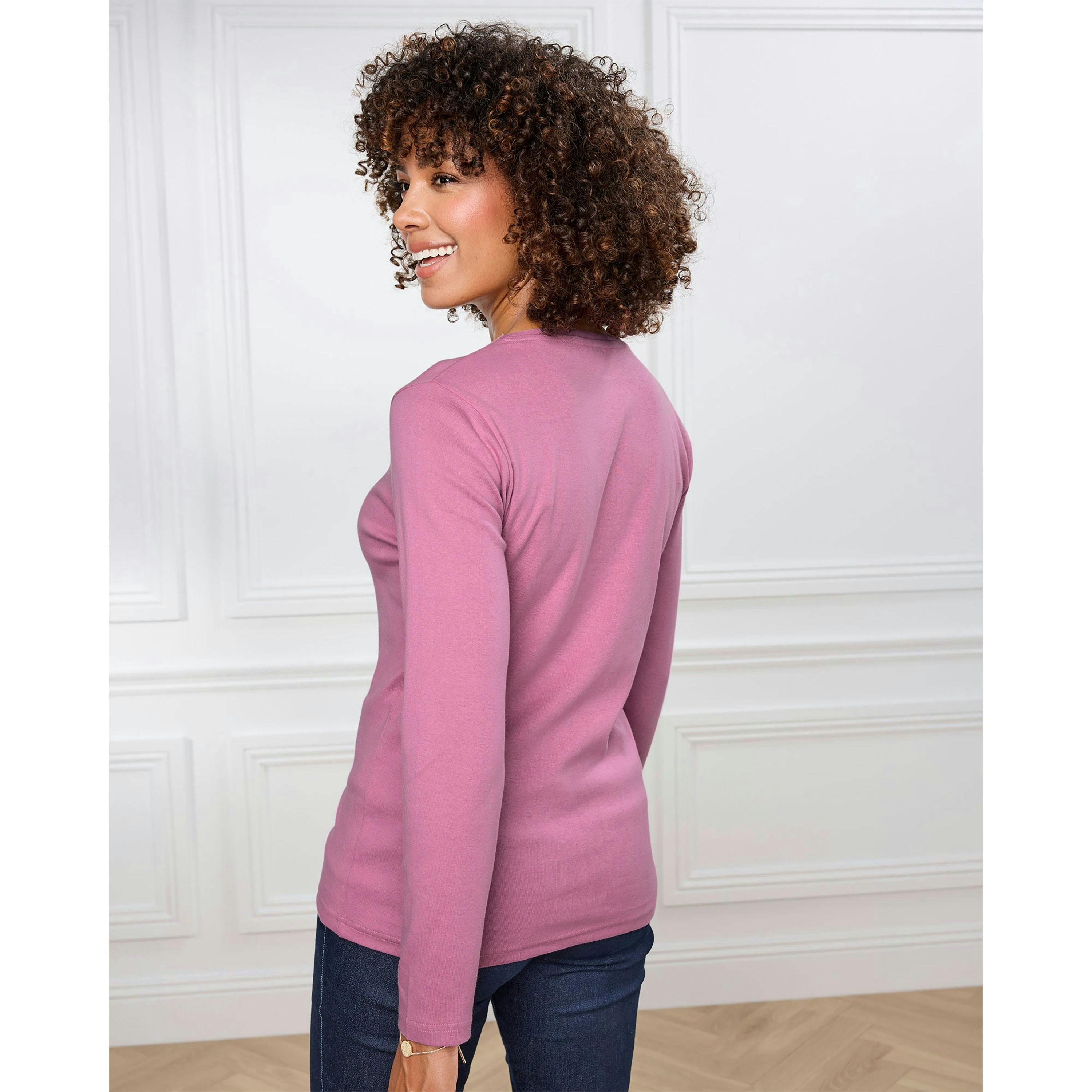 Cotton Traders Wrinkle Free Long Sleeve Scoop Neck Top , view 4 of 4