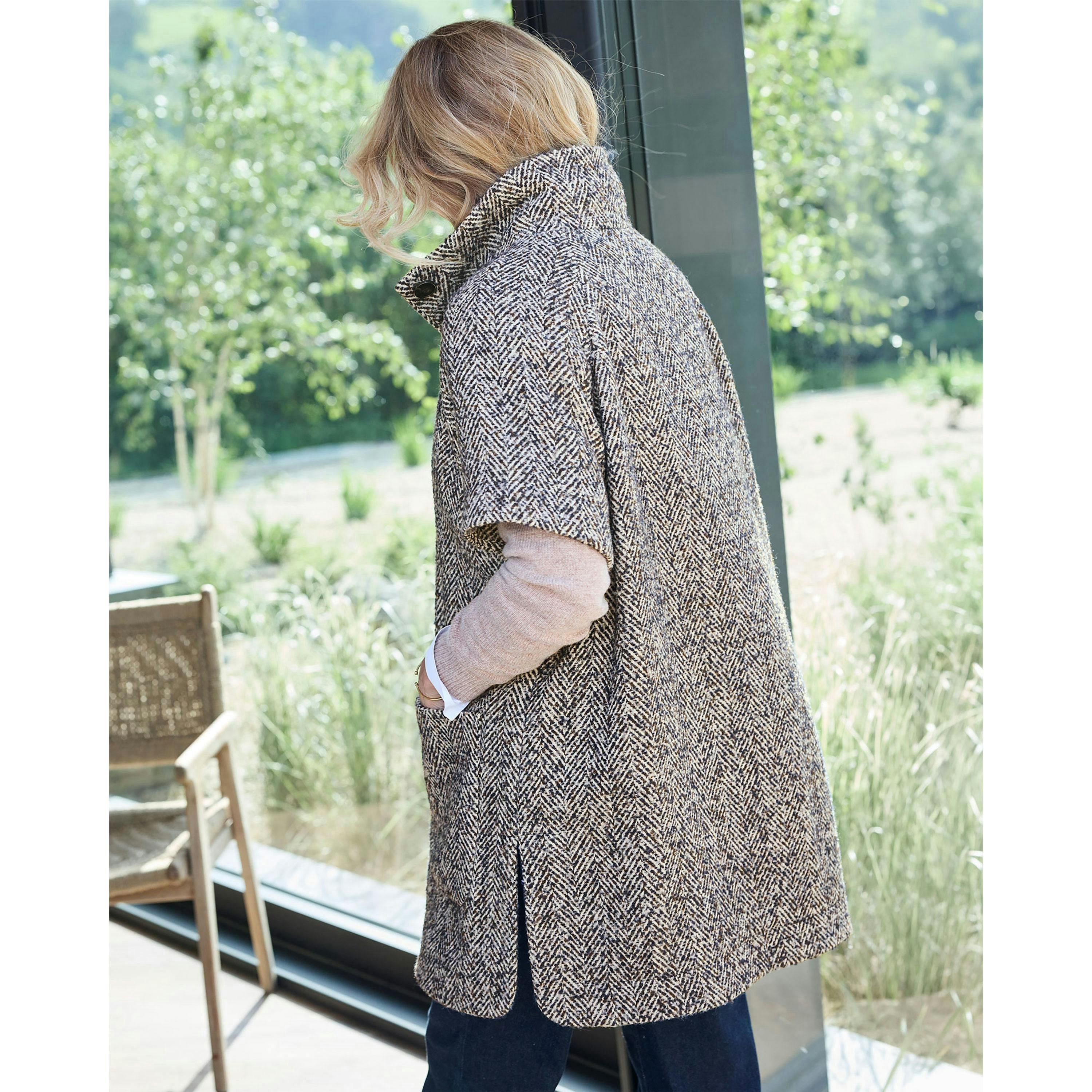 Cotton Traders Herringbone Cape , view 3 of 4