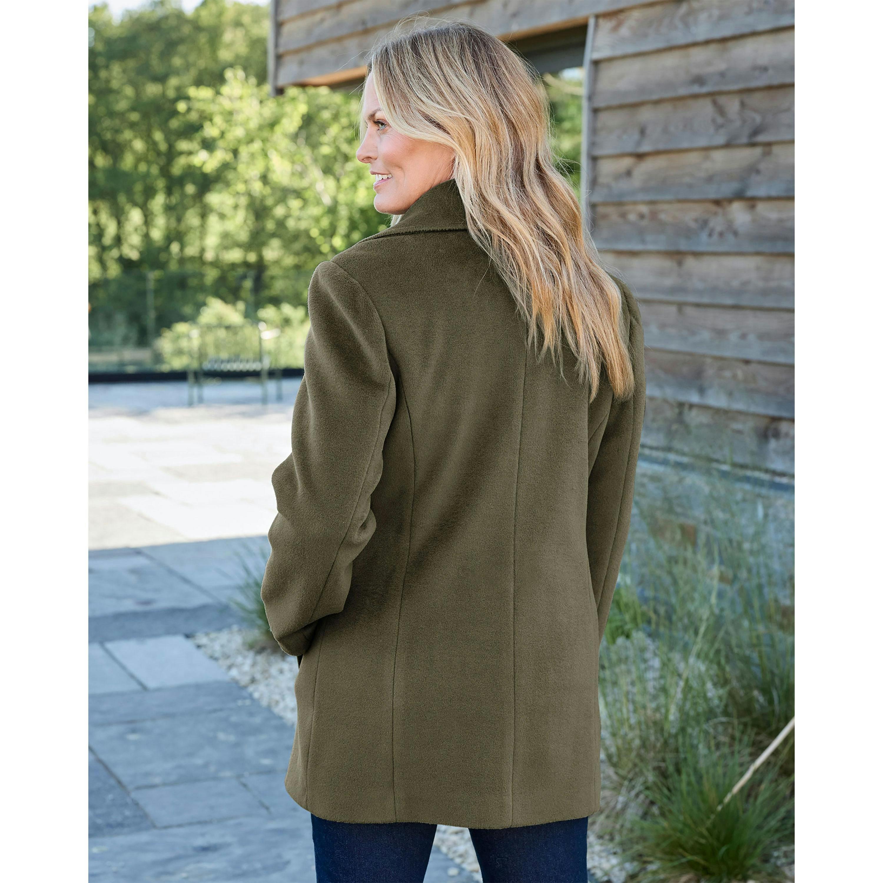 Cotton Traders Wool Look Pea Coat , view 3 of 4