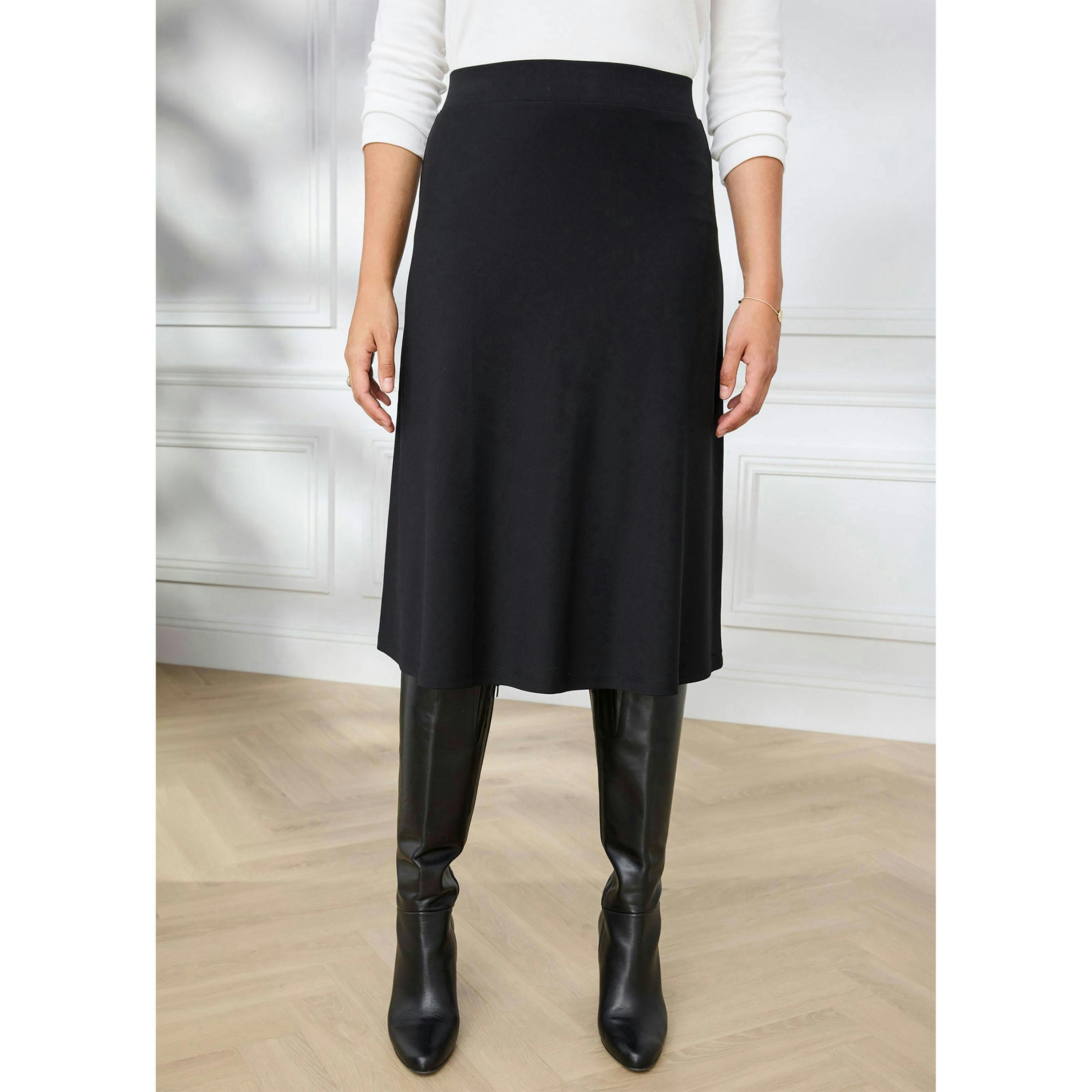 Cotton Traders Pull On Jersey Midi Skirt , view 2 of 4