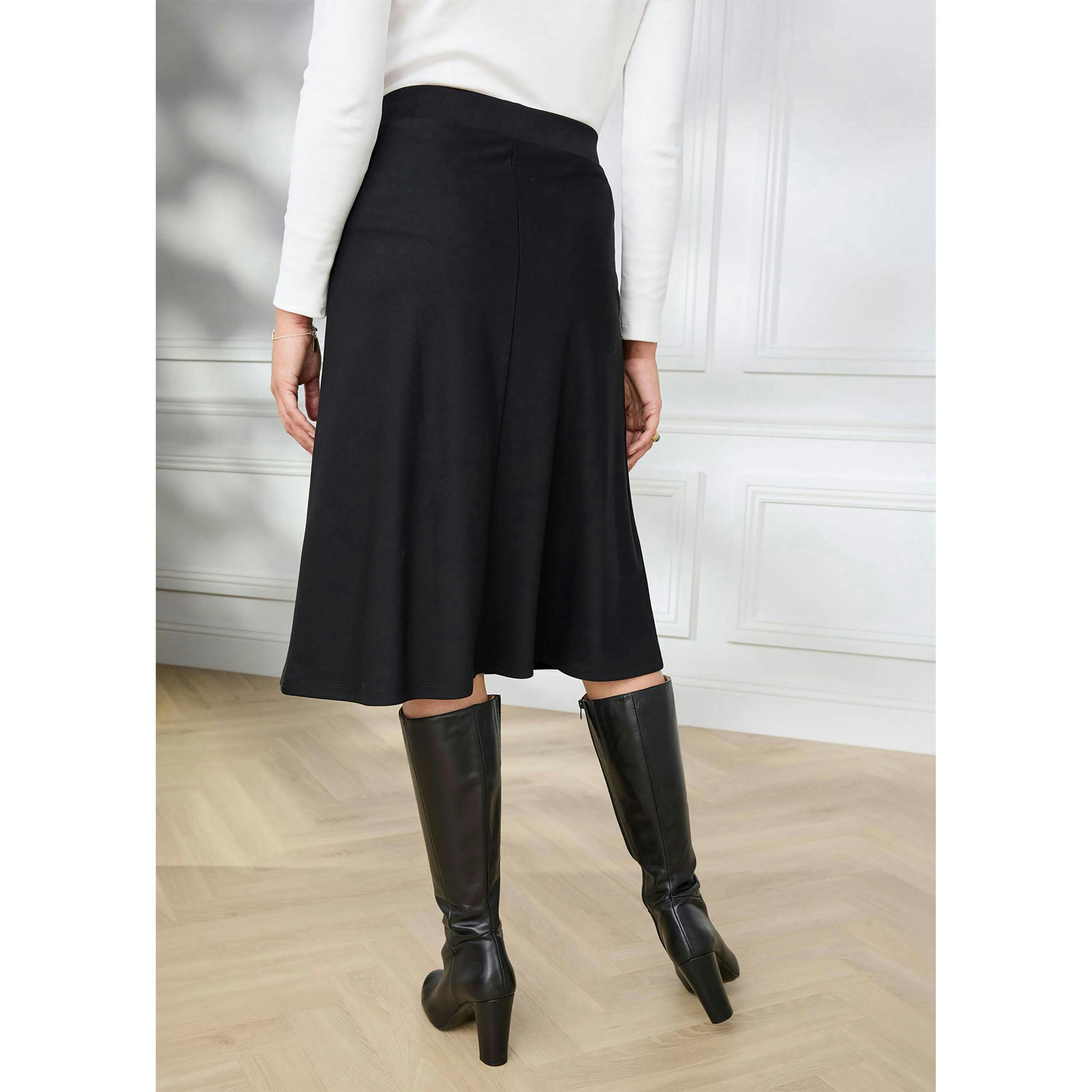 Cotton Traders Pull On Jersey Midi Skirt , view 3 of 4