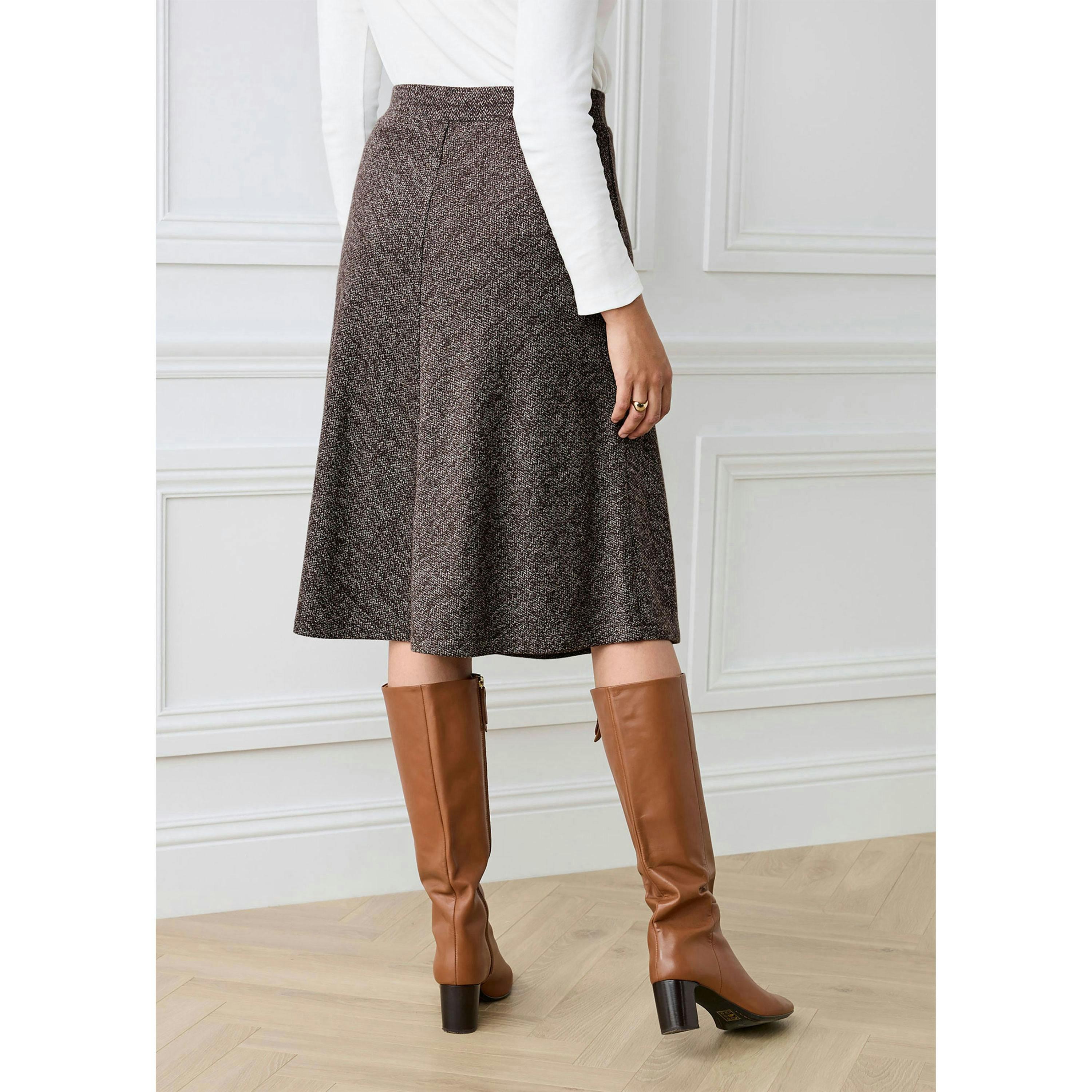 Cotton Traders Jersey Pull On Midi Skirt , view 3 of 4