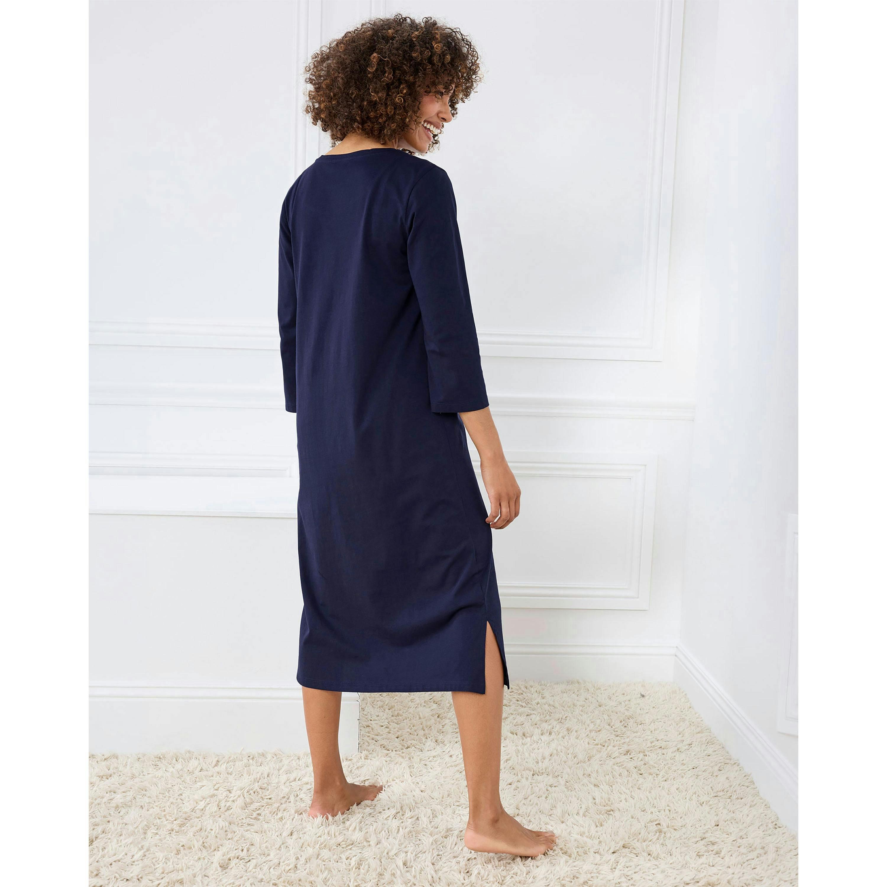 Cotton Traders 2 Pack Cotton 1/2 Sleeve Nightdresses , view 4 of 4