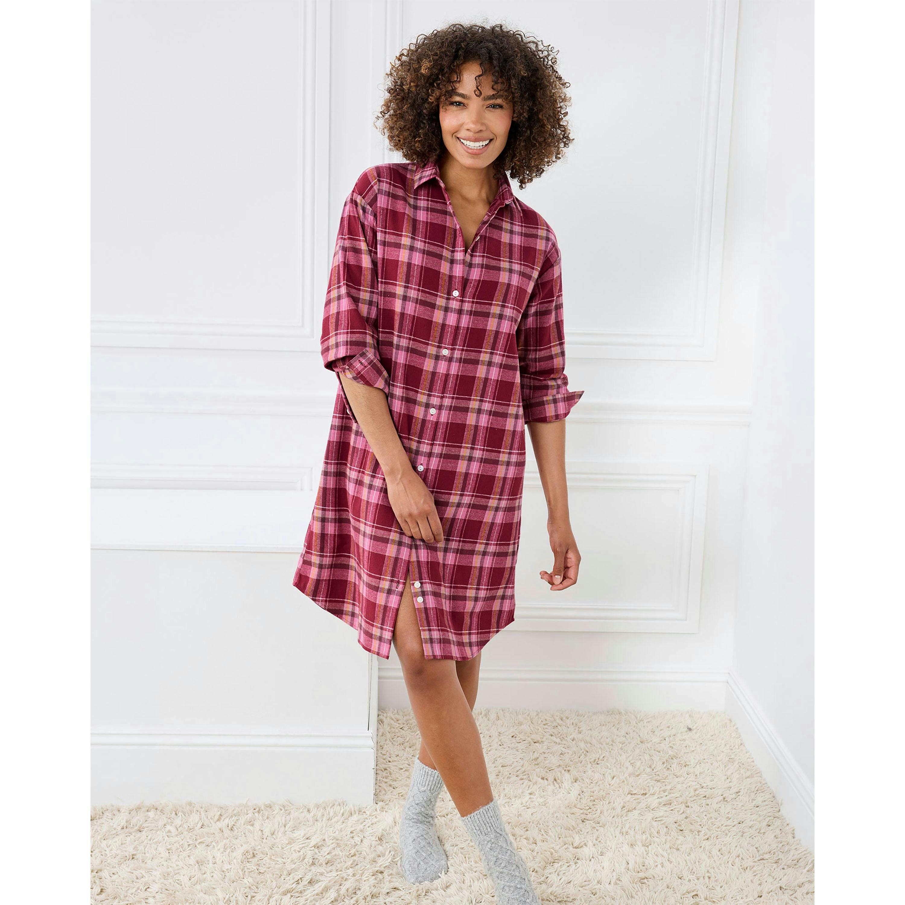 Cotton Traders Brushed Cotton Nightshirt , view 2 of 4