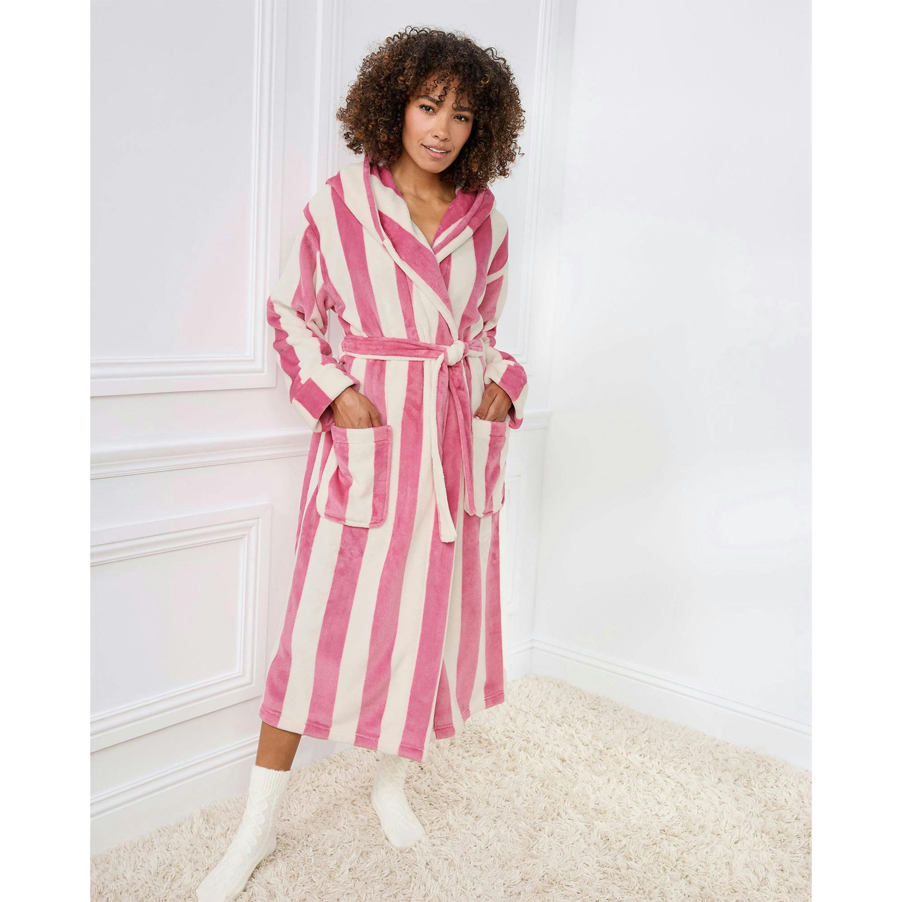 Cotton Traders Cosy Fleece Dressing Gown , view 2 of 4