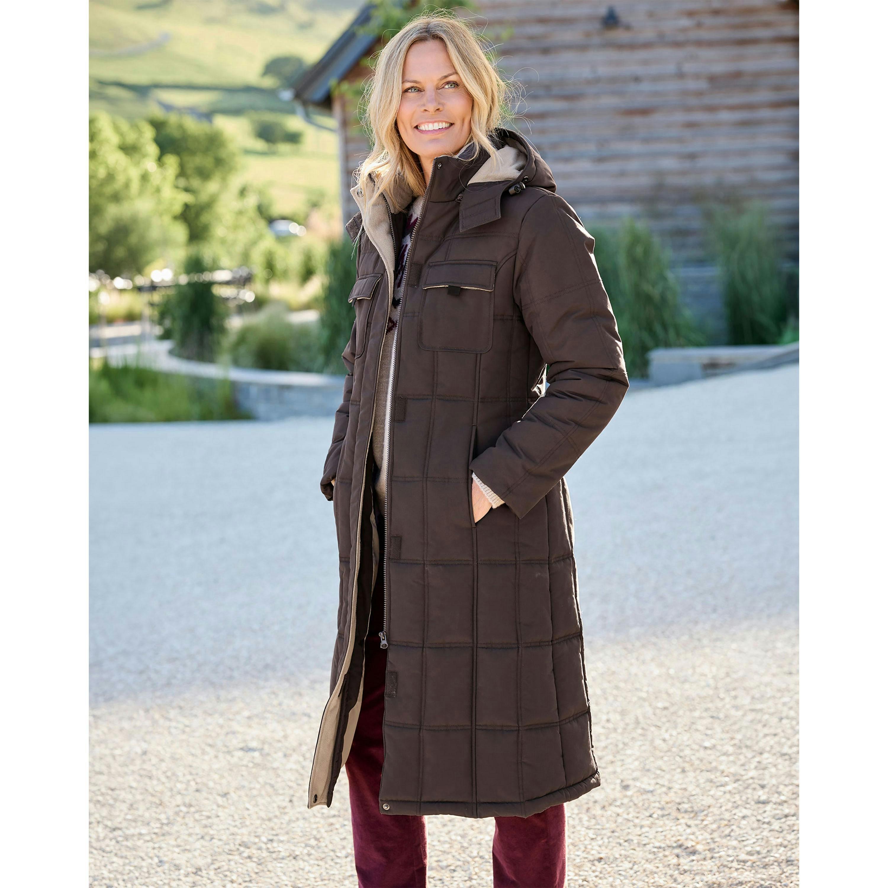 Cotton Traders Long Padded Hooded Coat , view 2 of 4