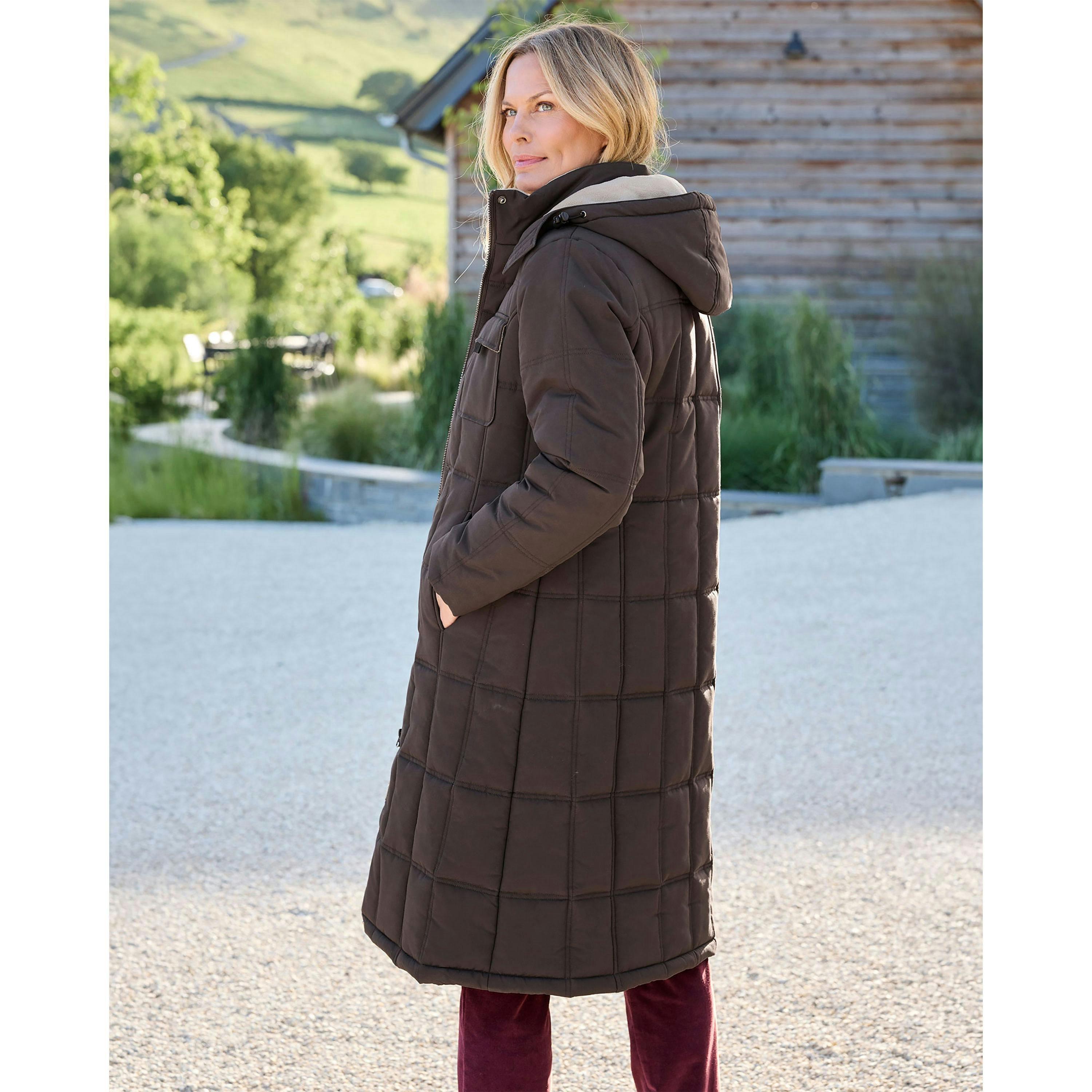 Cotton Traders Long Padded Hooded Coat , view 3 of 4
