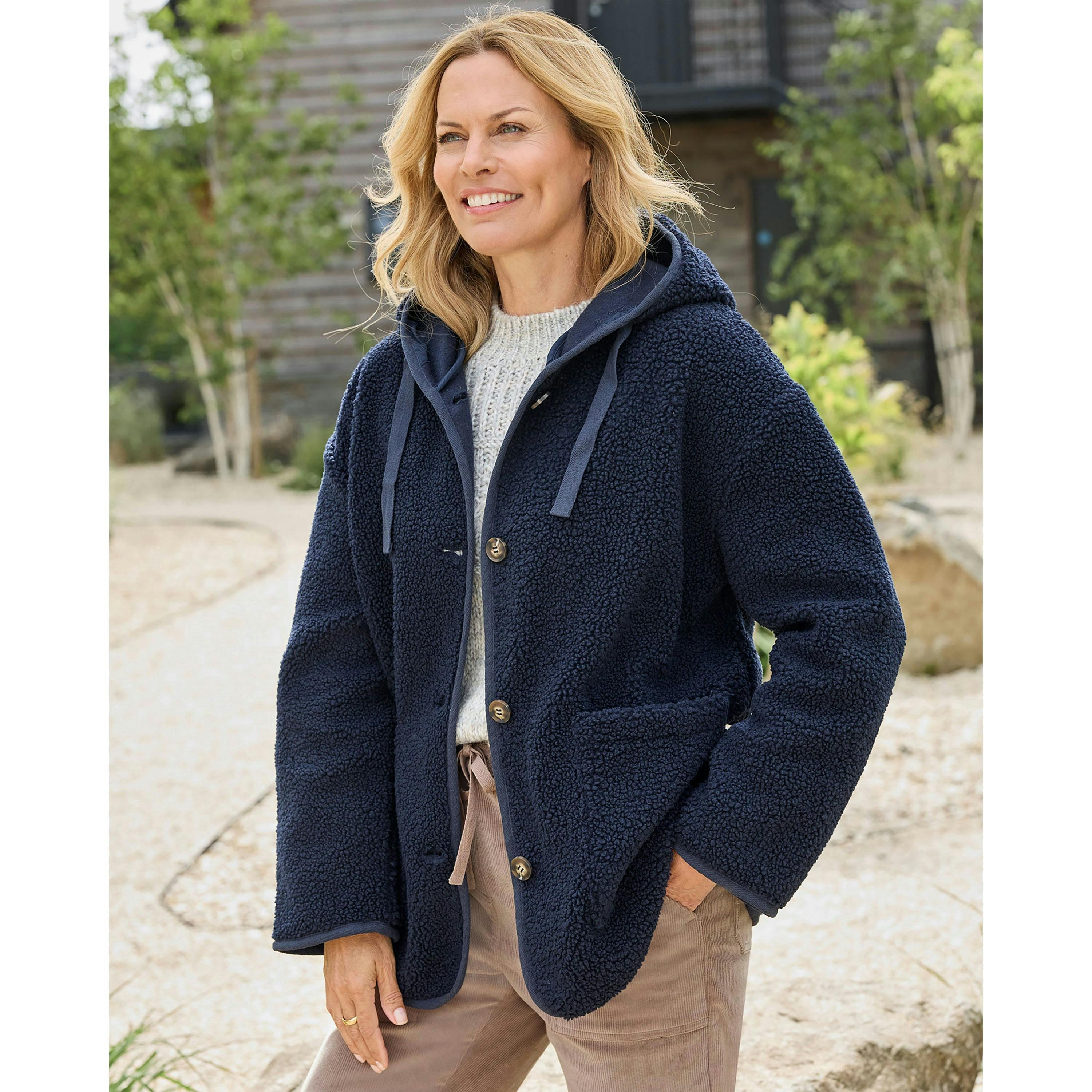Cotton Traders Hooded Borg Jacket , view 2 of 4