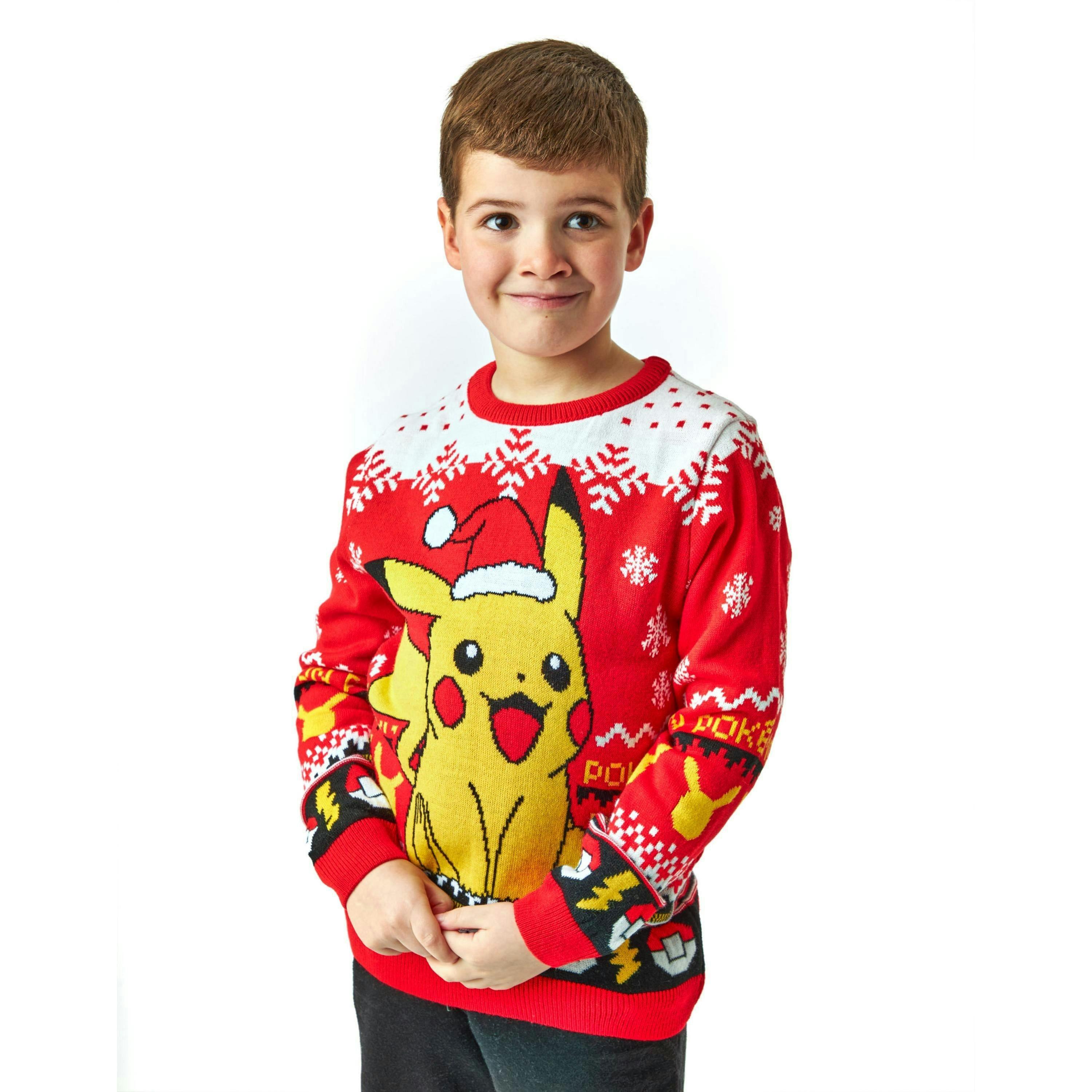 Pokemon Boys Red Pikachu Christmas Jumper by Vanilla Underground , view 1 of 1