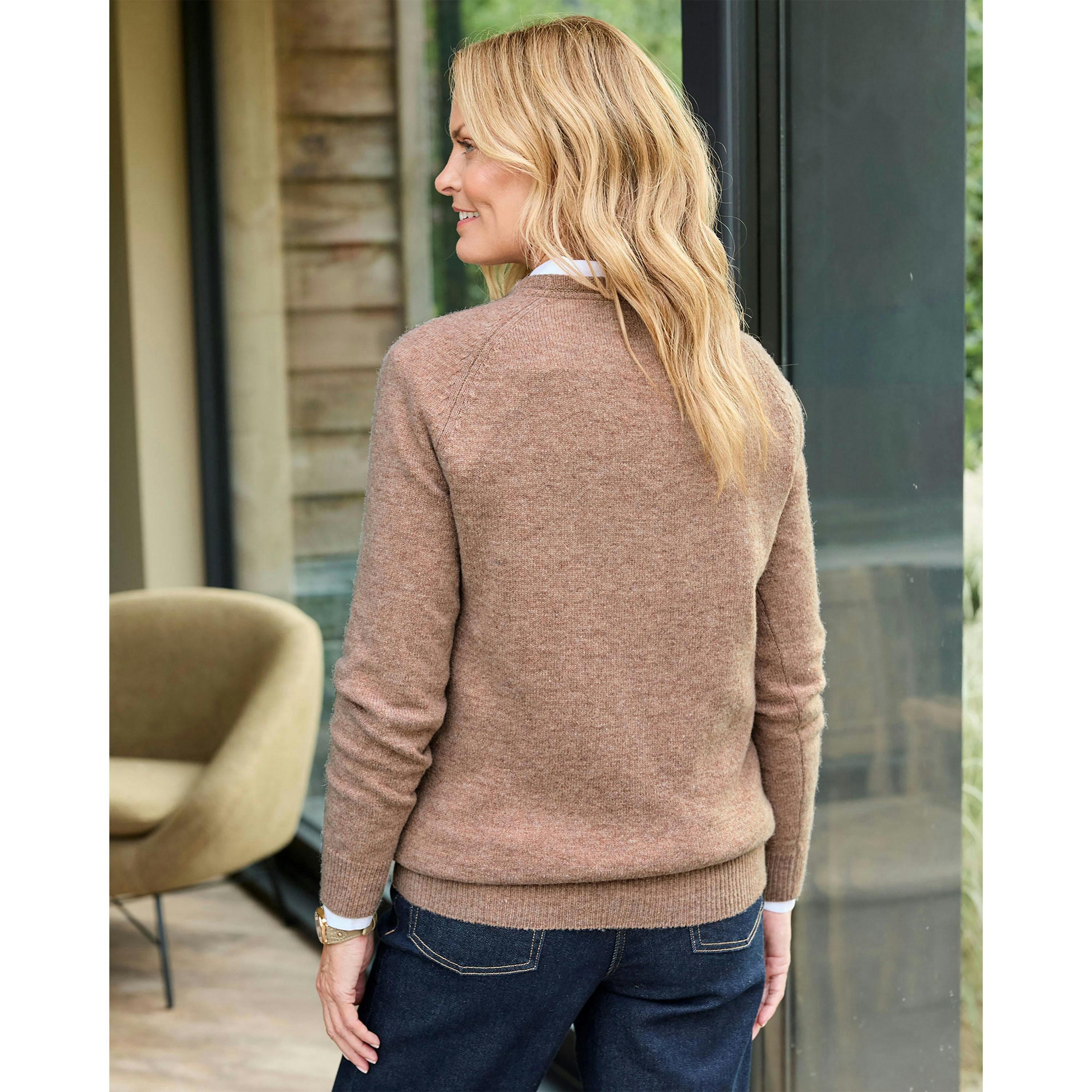 Cotton Traders Lambswool Rich Crew Neck Jumper , view 3 of 4