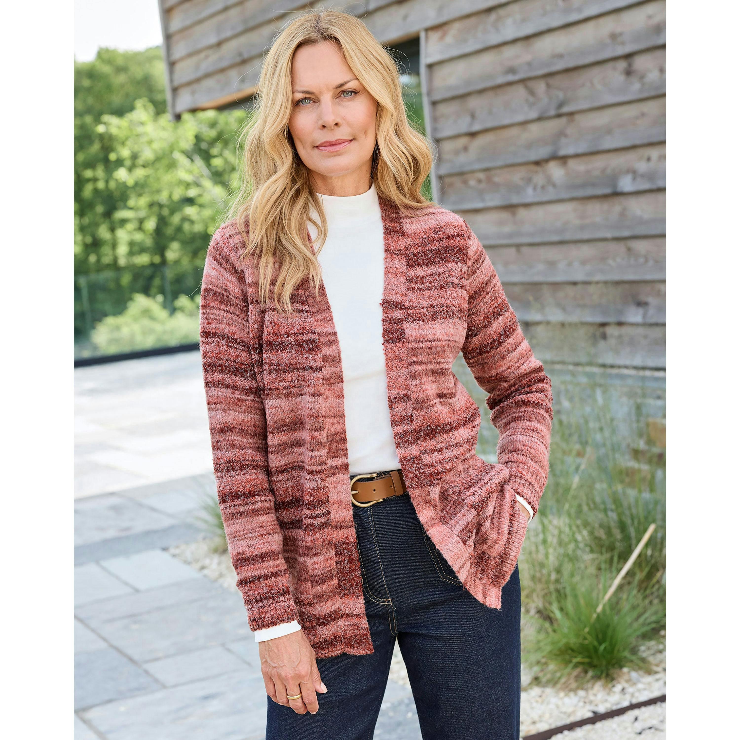 Cotton Traders Stripe Edge to Edge Cardigan , view 2 of 4