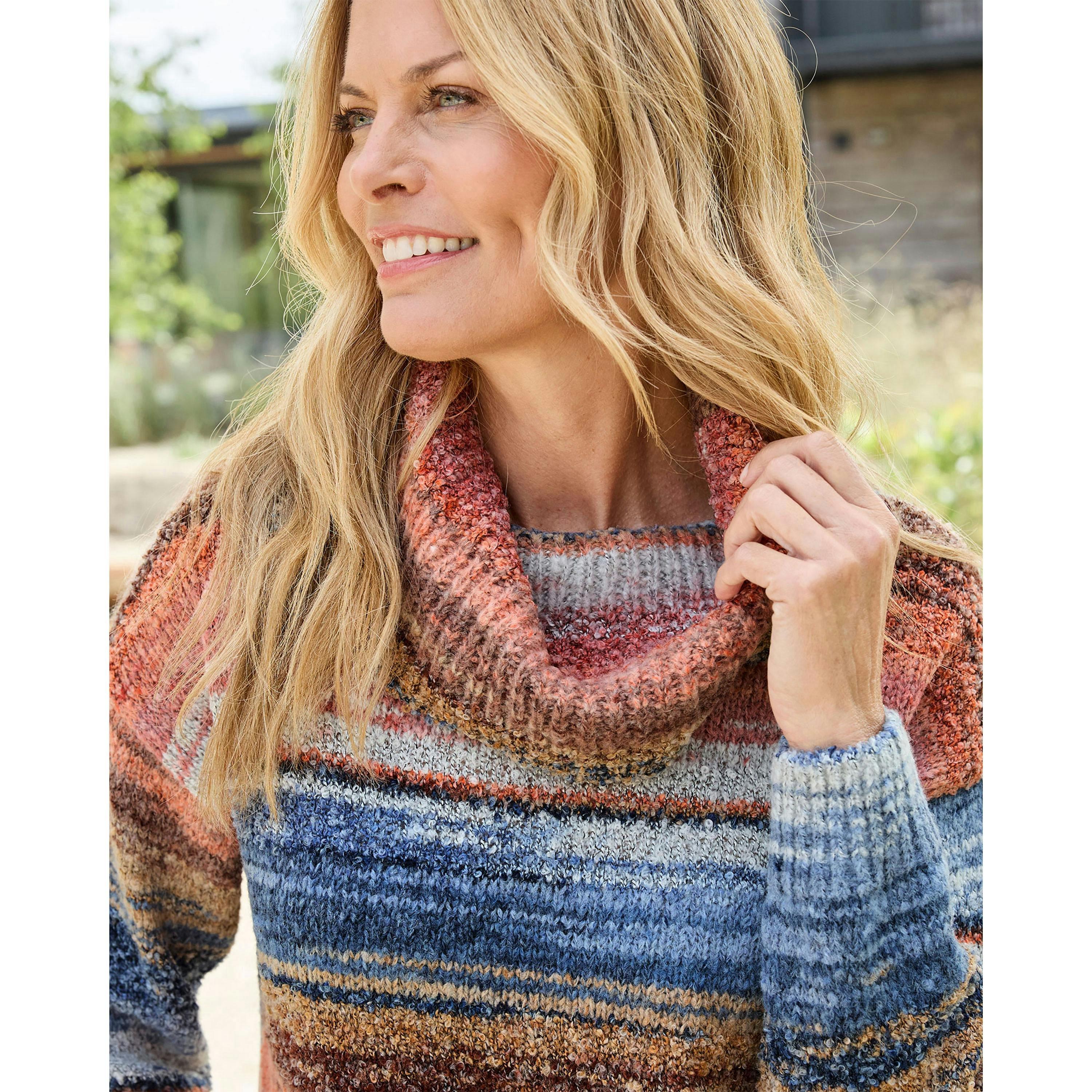 Cotton Traders Stripe Cowl Neck Jumper , view 4 of 4
