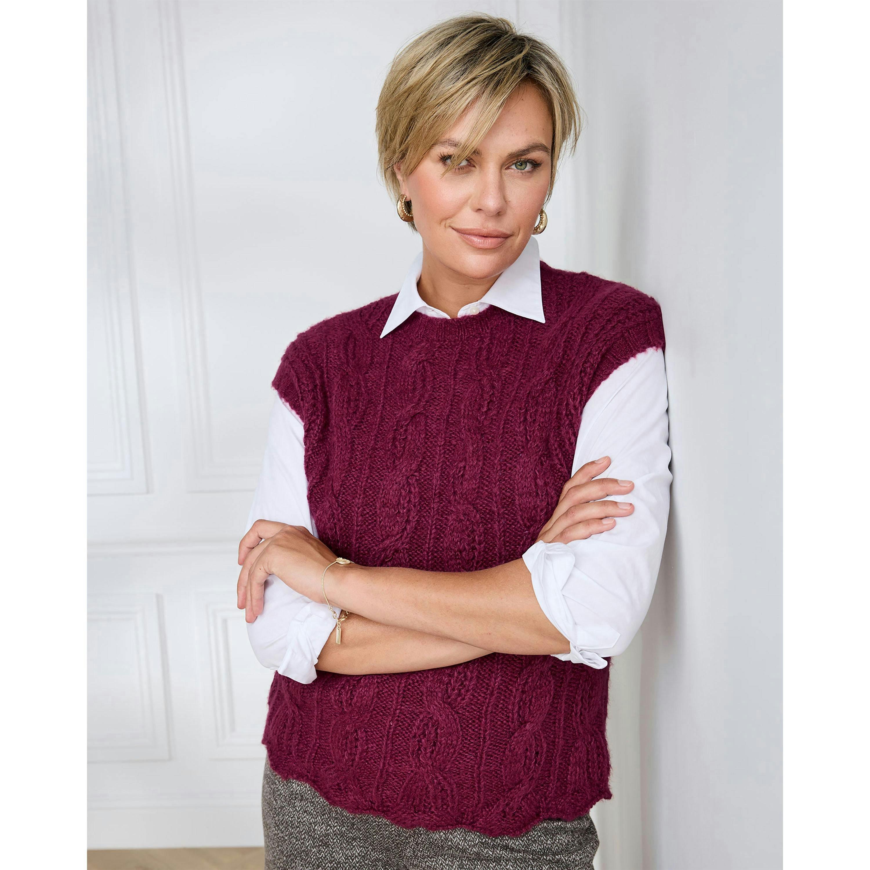 Cotton Traders Pointelle Crew Neck Vest , view 2 of 4