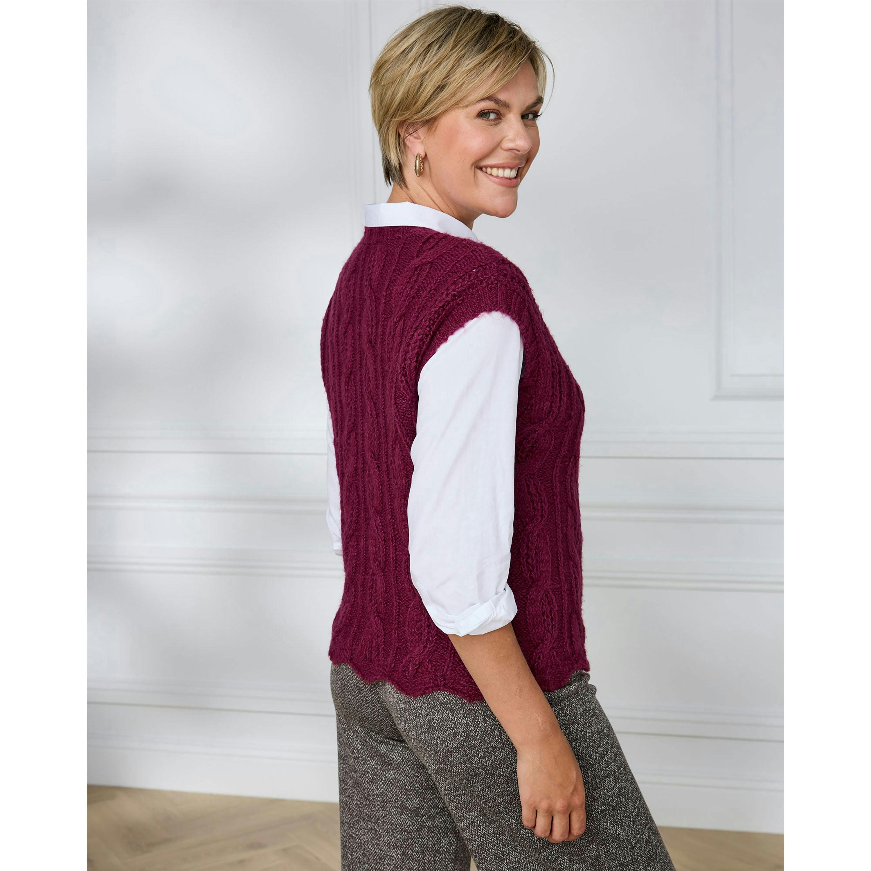 Cotton Traders Pointelle Crew Neck Vest , view 3 of 4