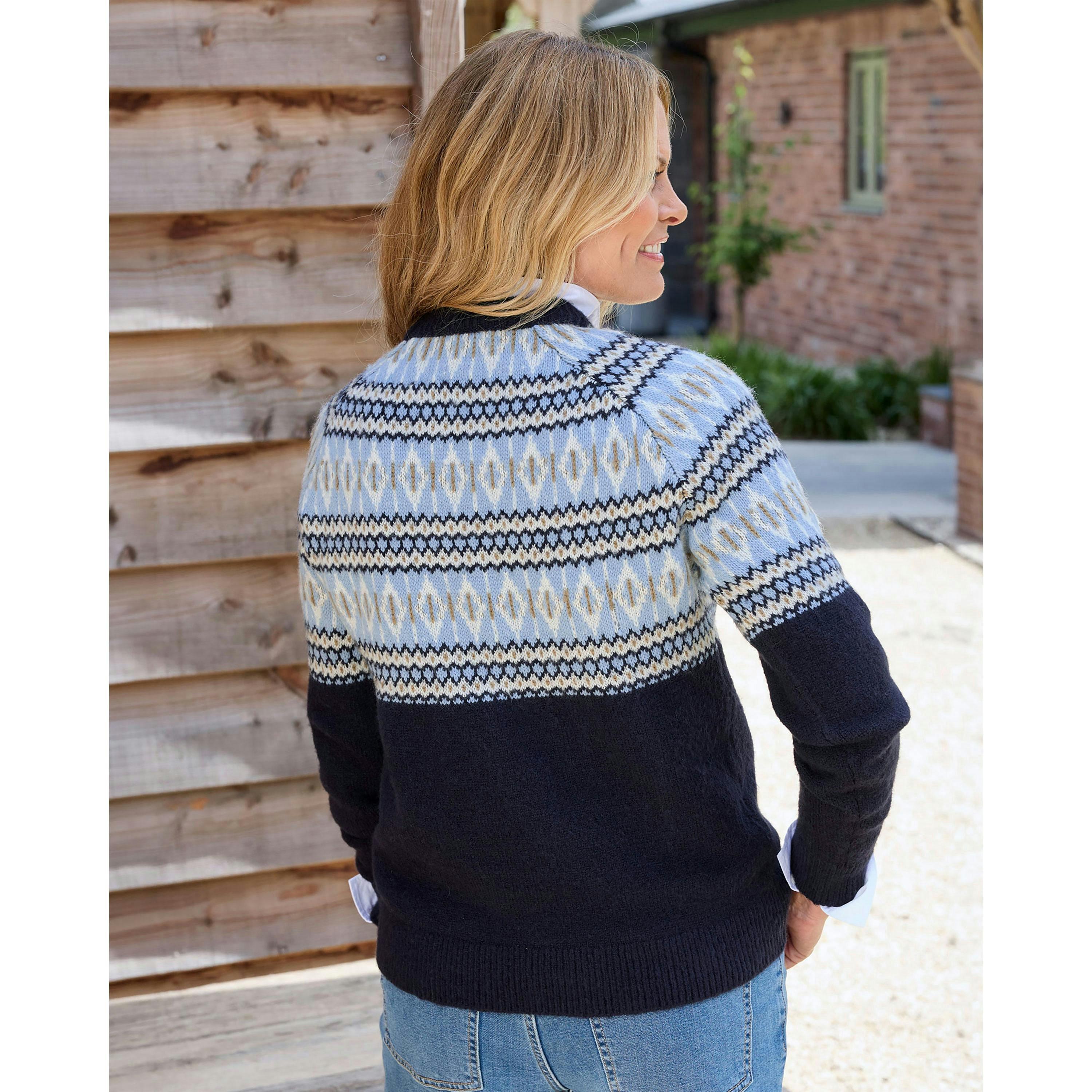Cotton Traders Fair Isle Crew Neck Jumper , view 3 of 4
