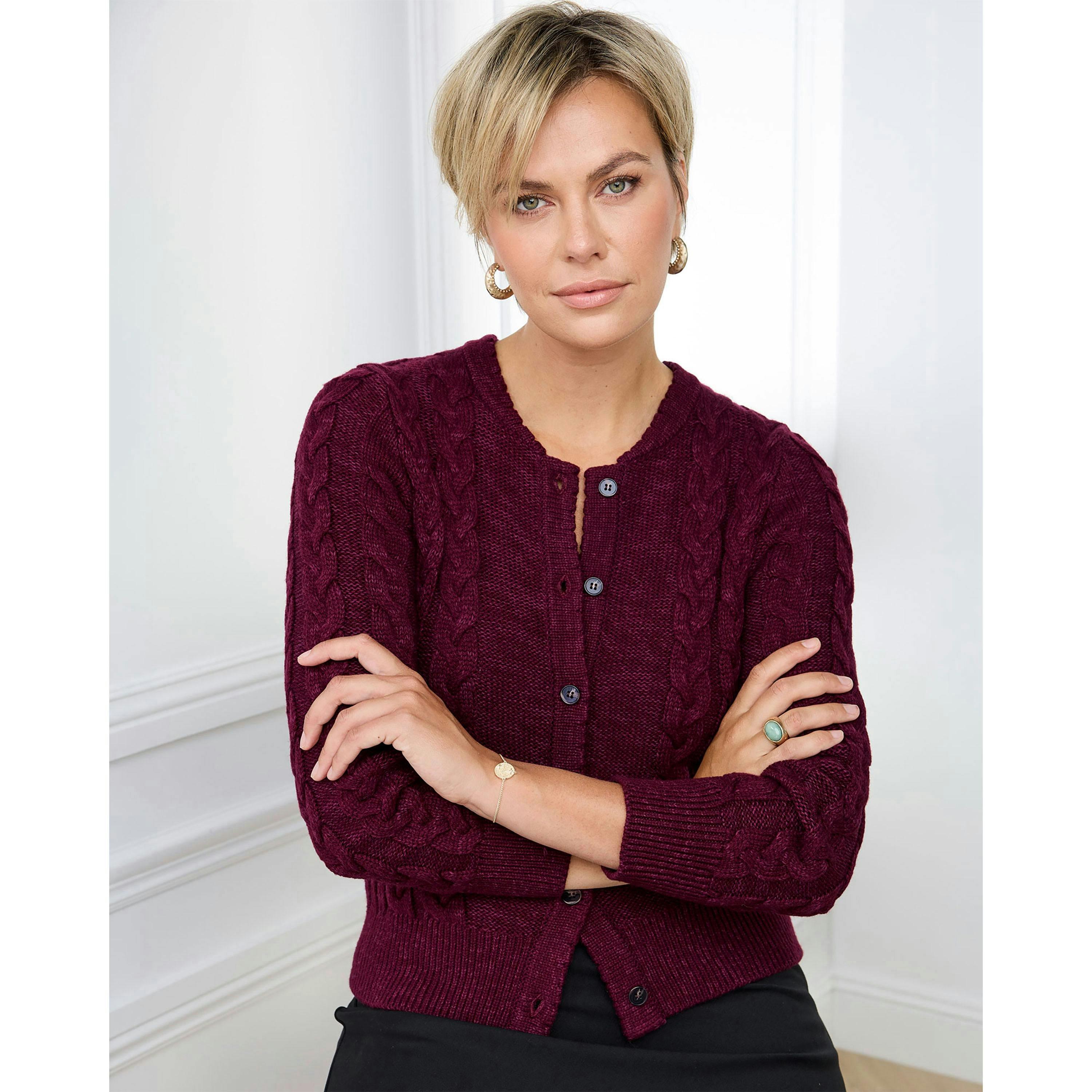 Cotton Traders Cable Cardigan , view 4 of 4