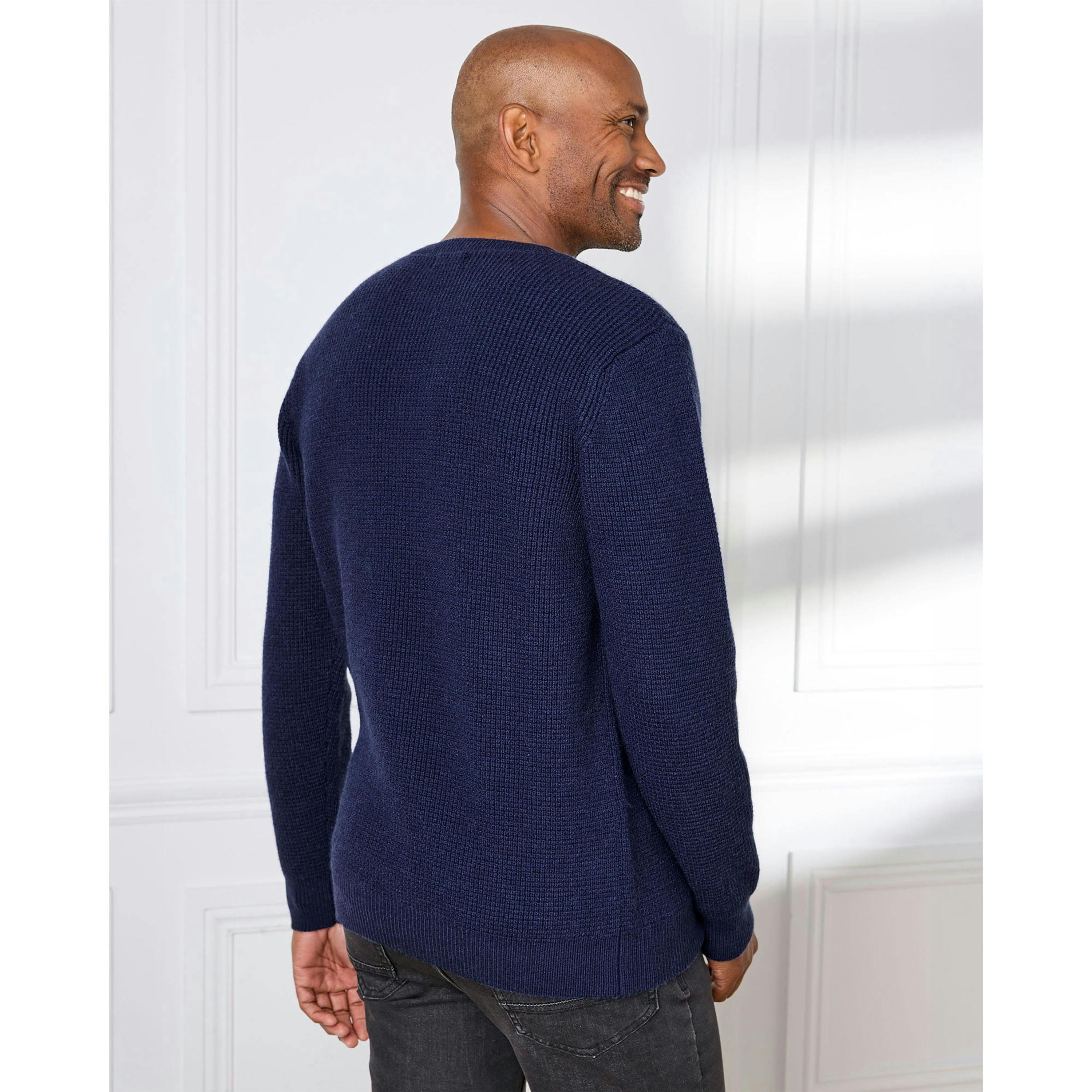 Cotton Traders Texture Crew Neck Jumper , view 3 of 4