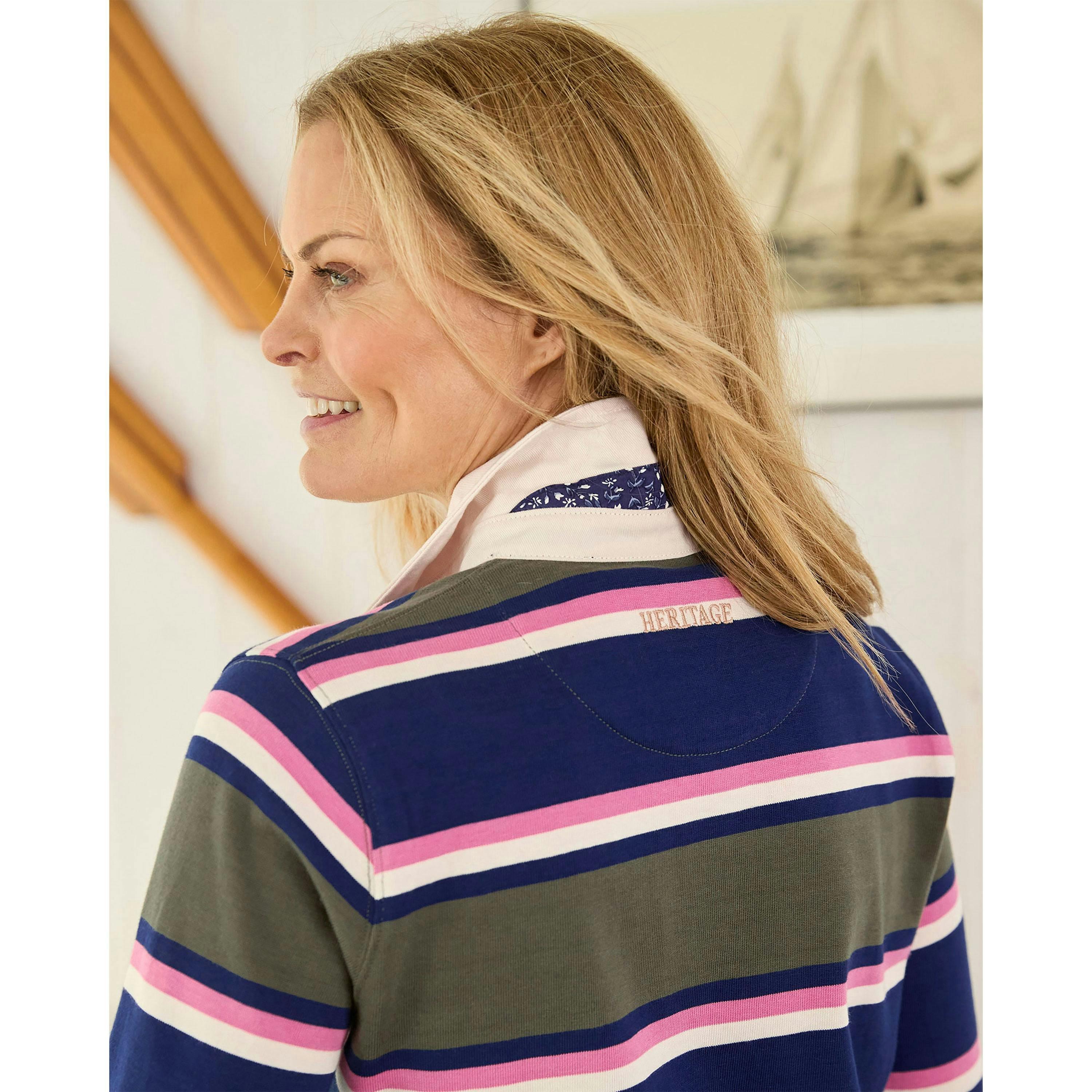 Cotton Traders Ladies Heritage Long Sleeve Rugby Shirt , view 3 of 4