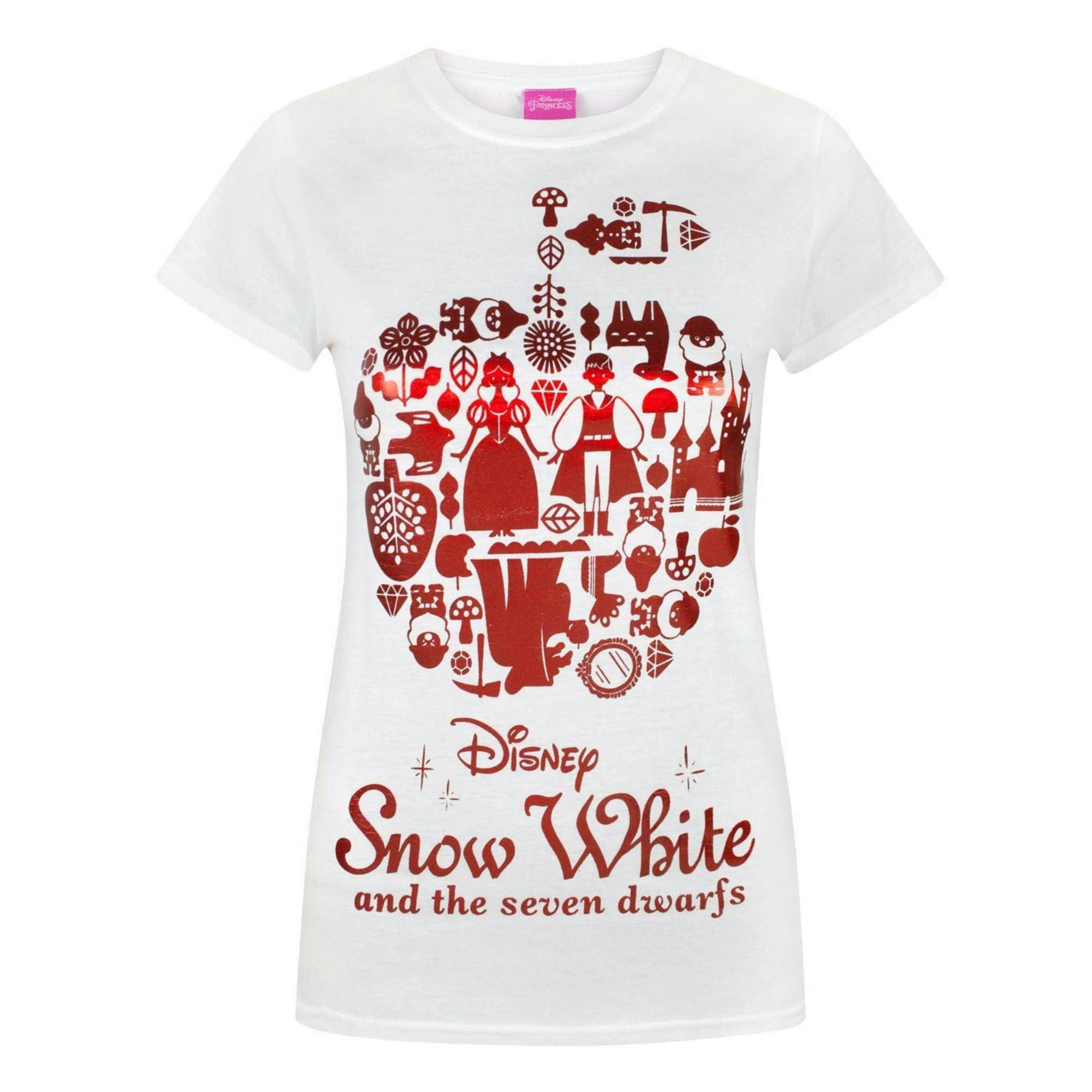 Disney Womens White Snow White Short Sleeved T-Shirt by Vanilla Underground , view 1 of 1