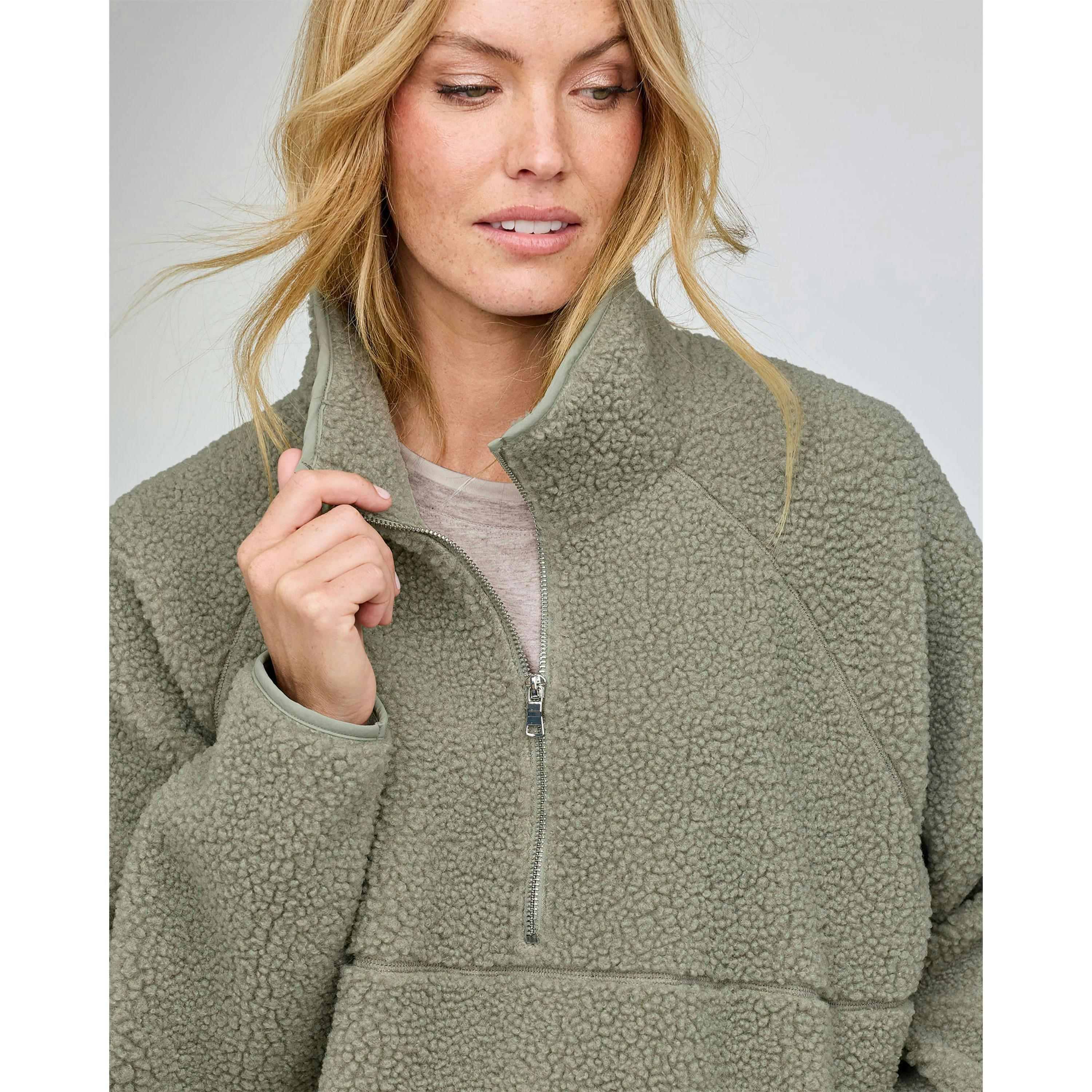 Cotton Traders Active Oversized Half Zip Fleece Top , view 2 of 3