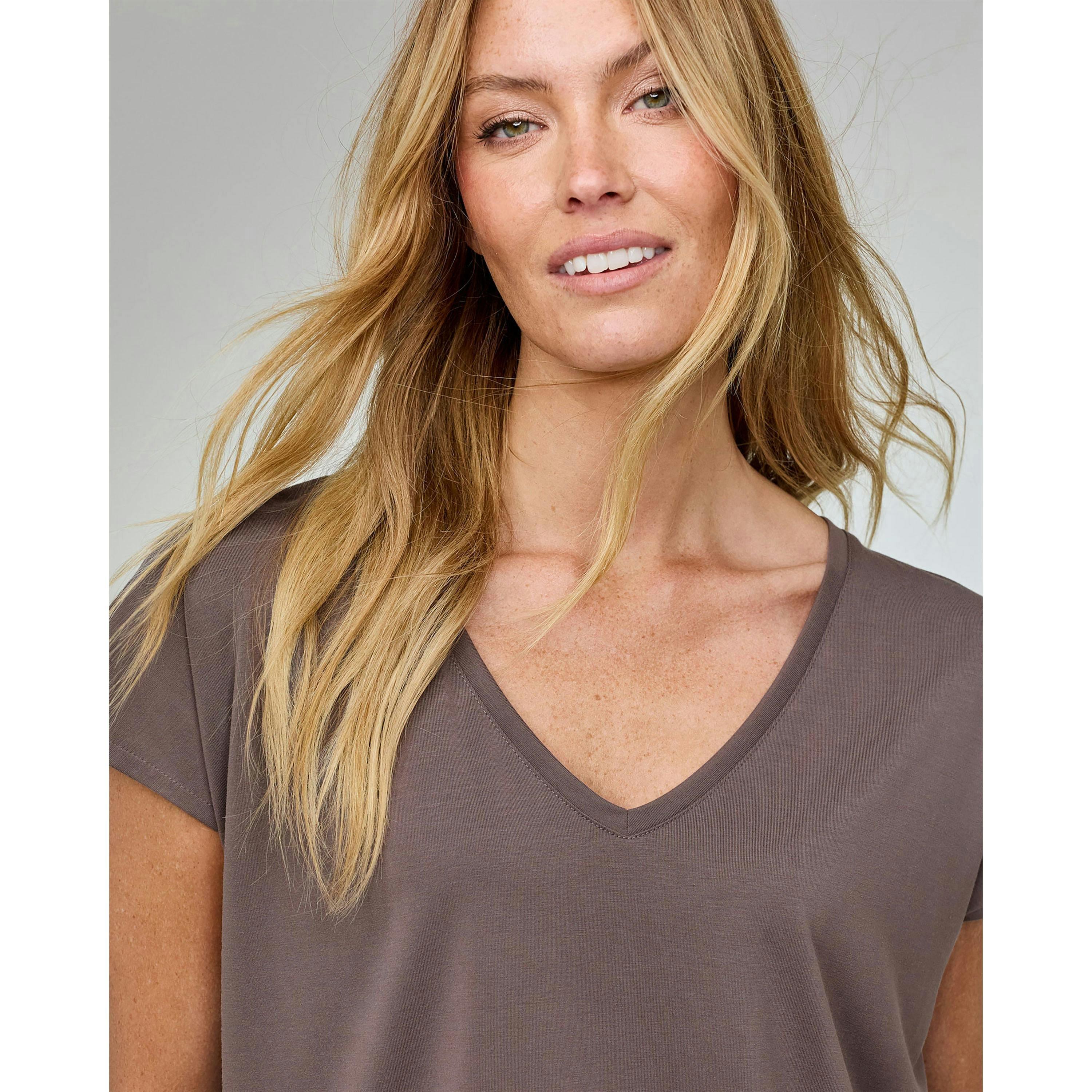Cotton Traders Active Short Sleeve V-Neck Top , view 2 of 3
