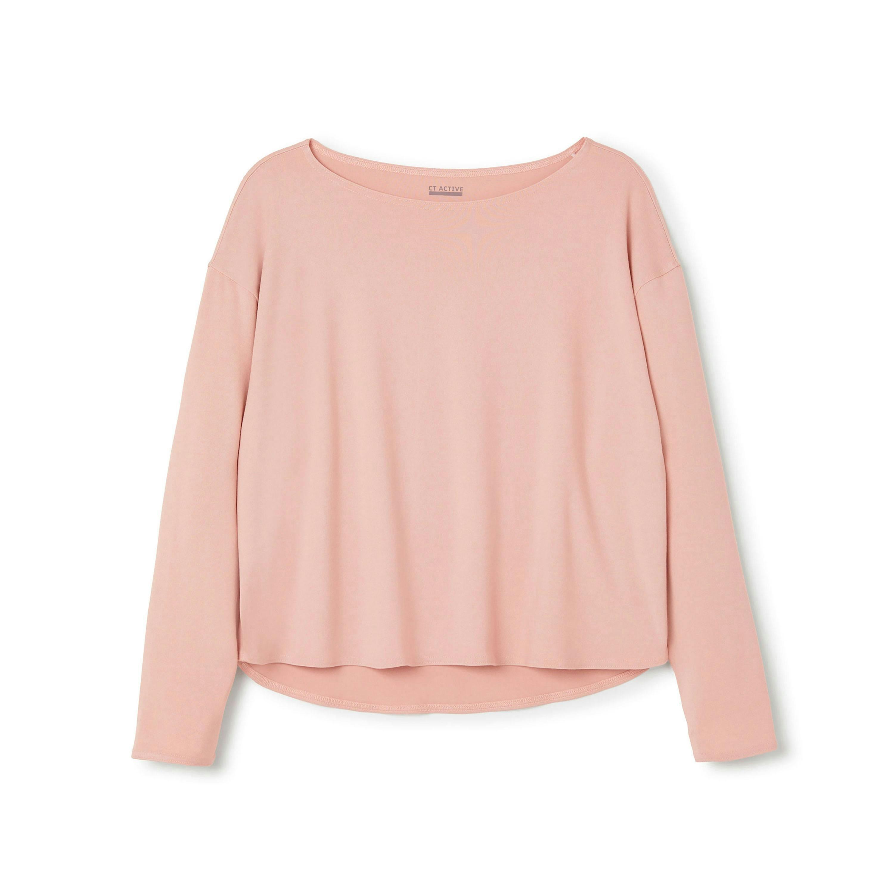 Cotton Traders Active Oversized Long Sleeve Wide Neck Top , view 3 of 3