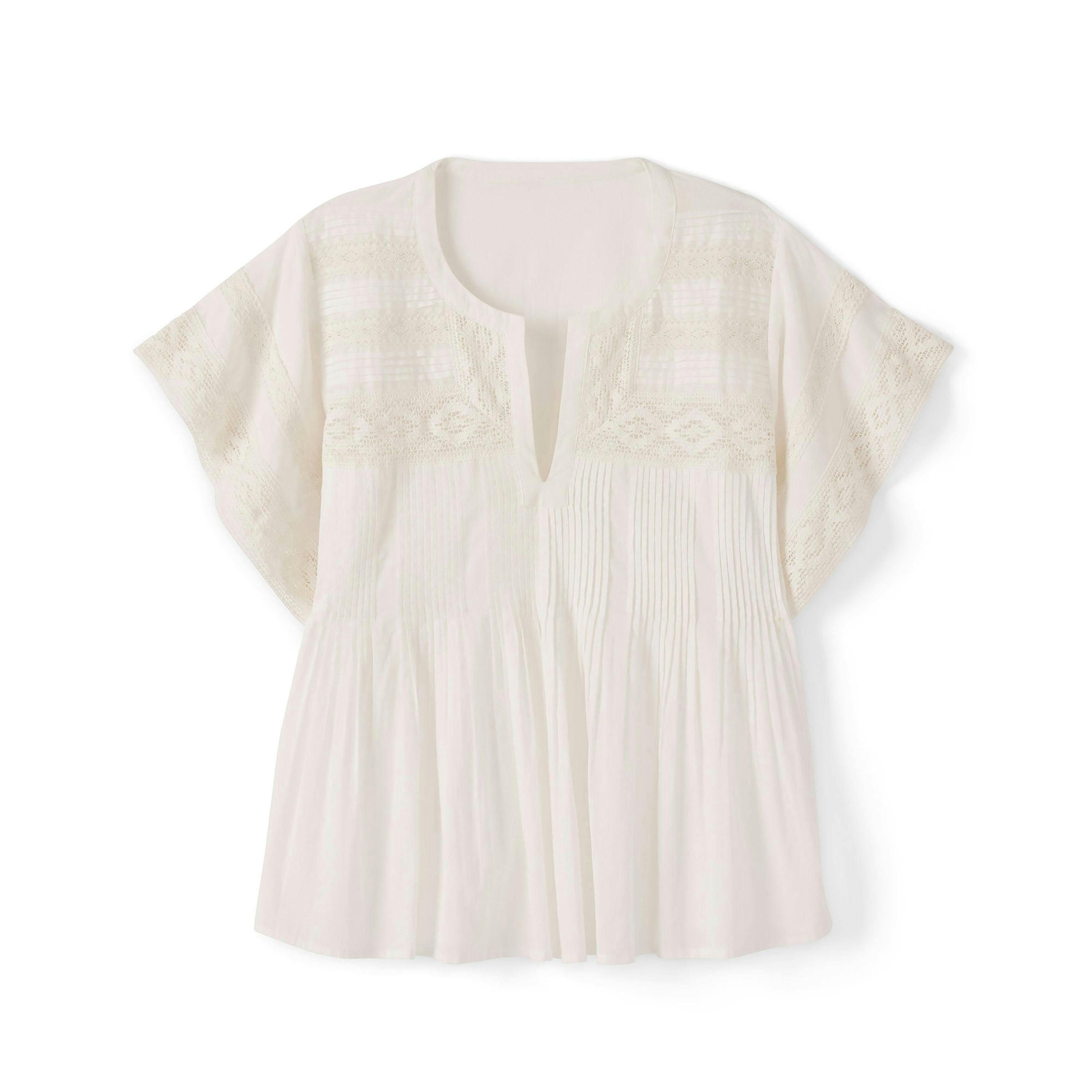 Cotton Traders Frill Short Sleeve Blouse , view 3 of 3