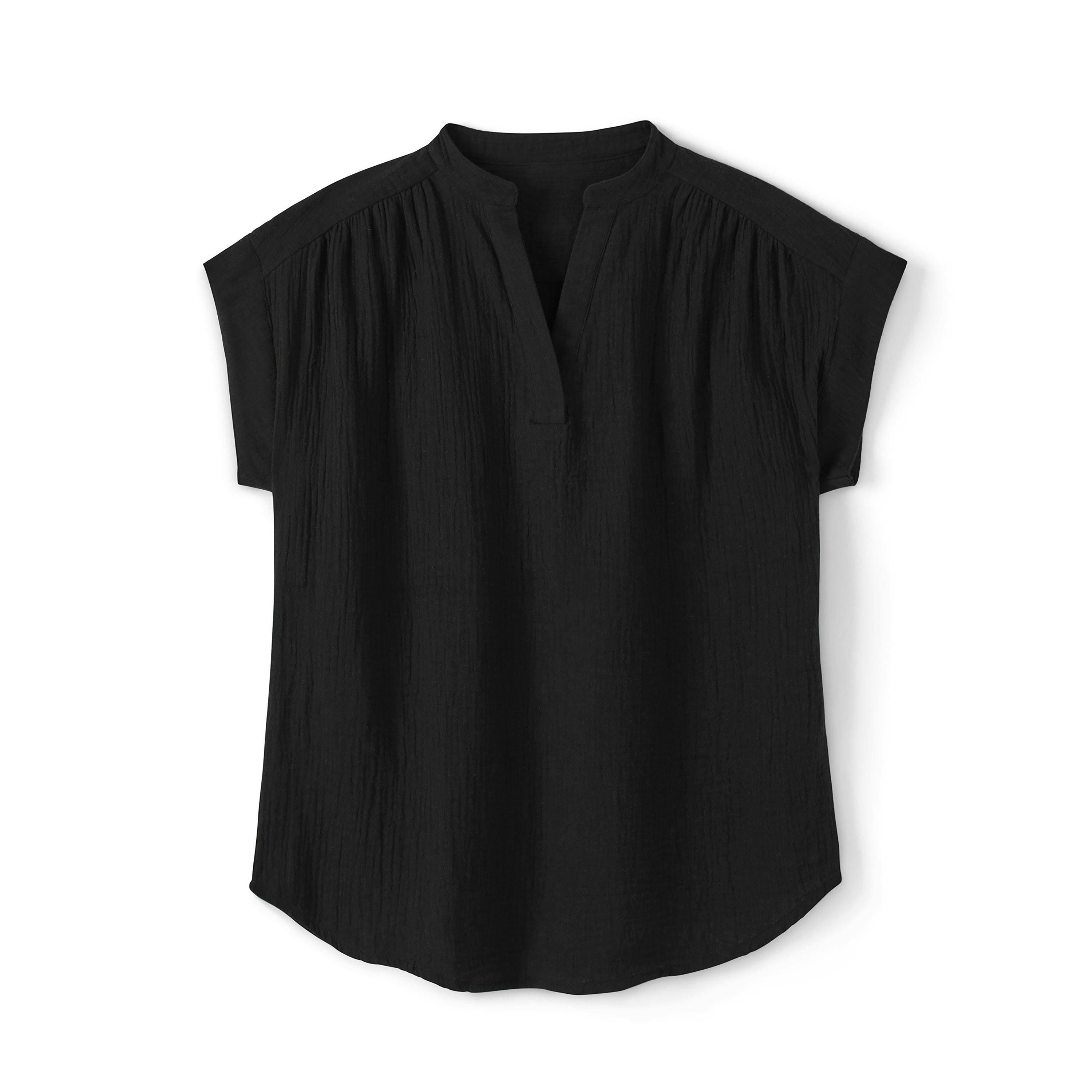 Cotton Traders Double Cotton Notch Neck Top , view 3 of 3