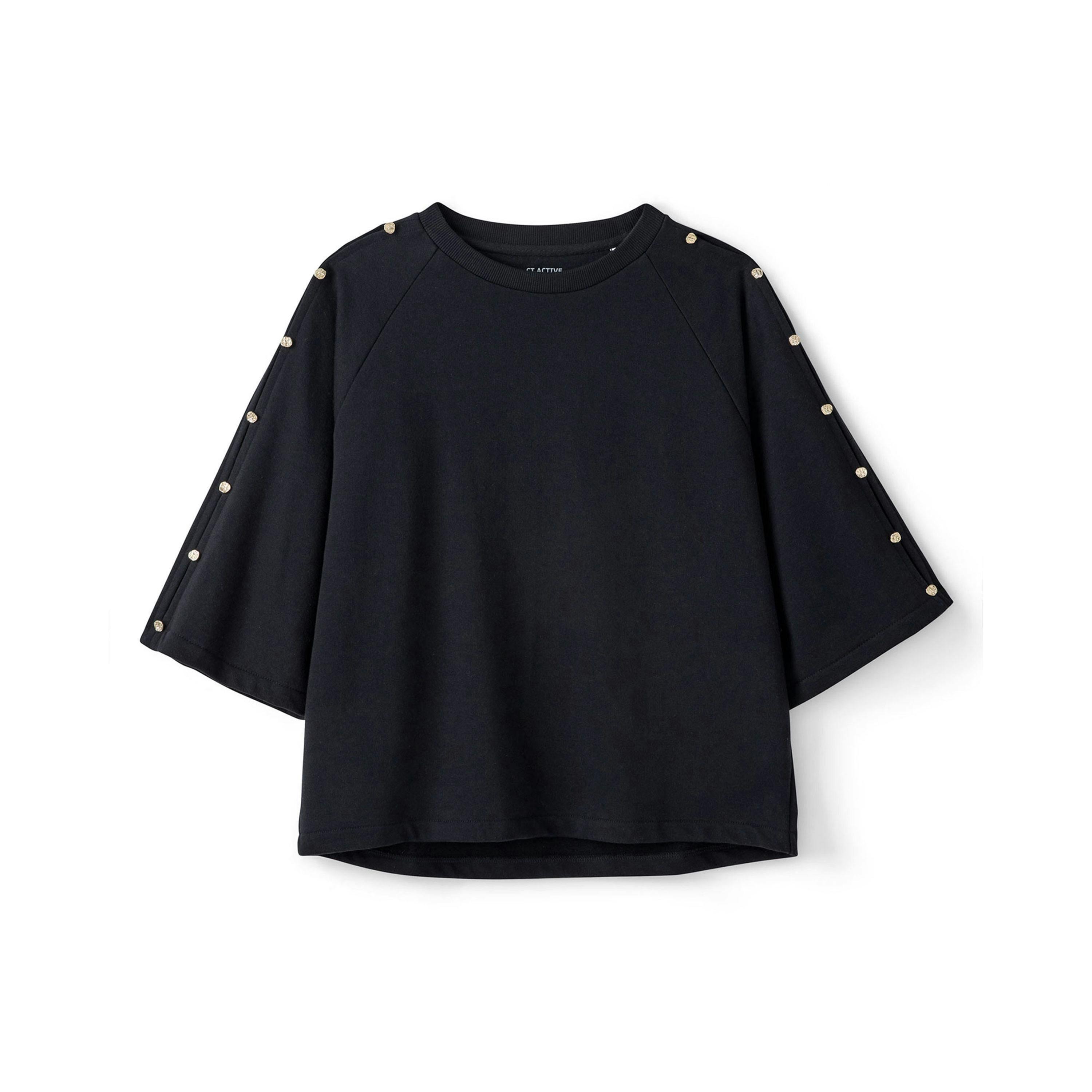 Cotton Traders Active Studded Sleeve Sweatshirt , view 3 of 3
