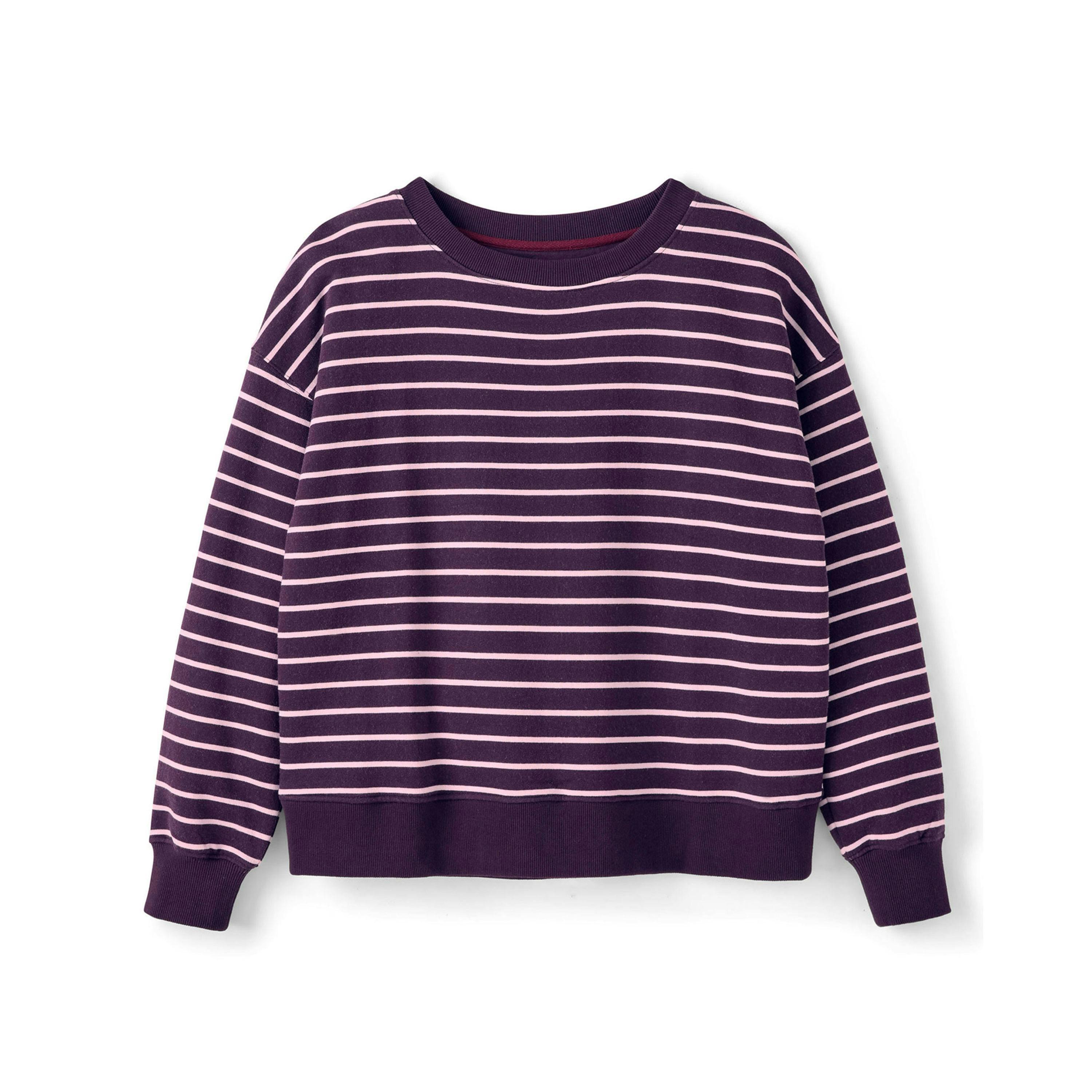 Cotton Traders Active Long Sleeve Stripe Crew Neck Sweatshirt , view 3 of 3