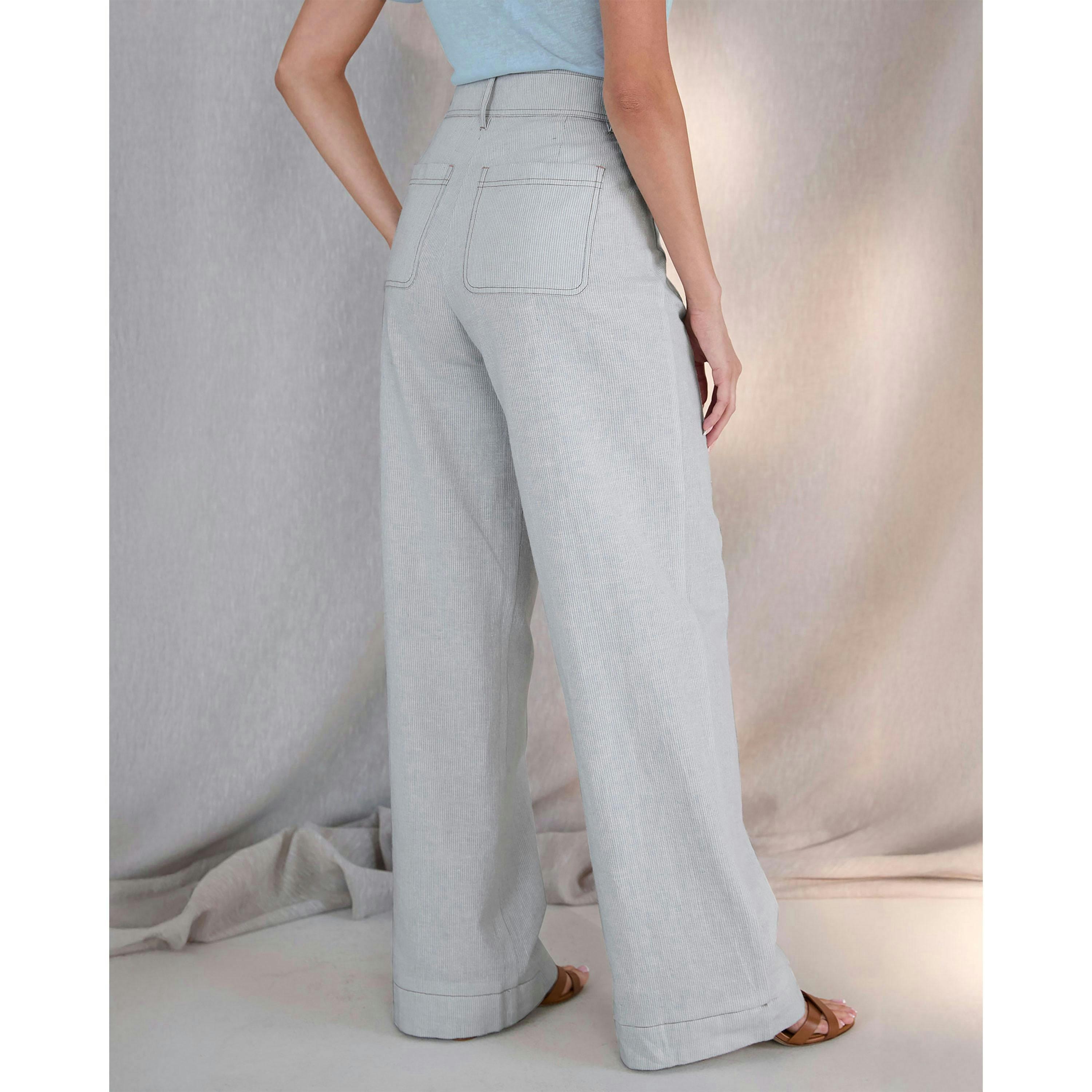 Cotton Traders Pocket Detail Stripe Trousers , view 2 of 4