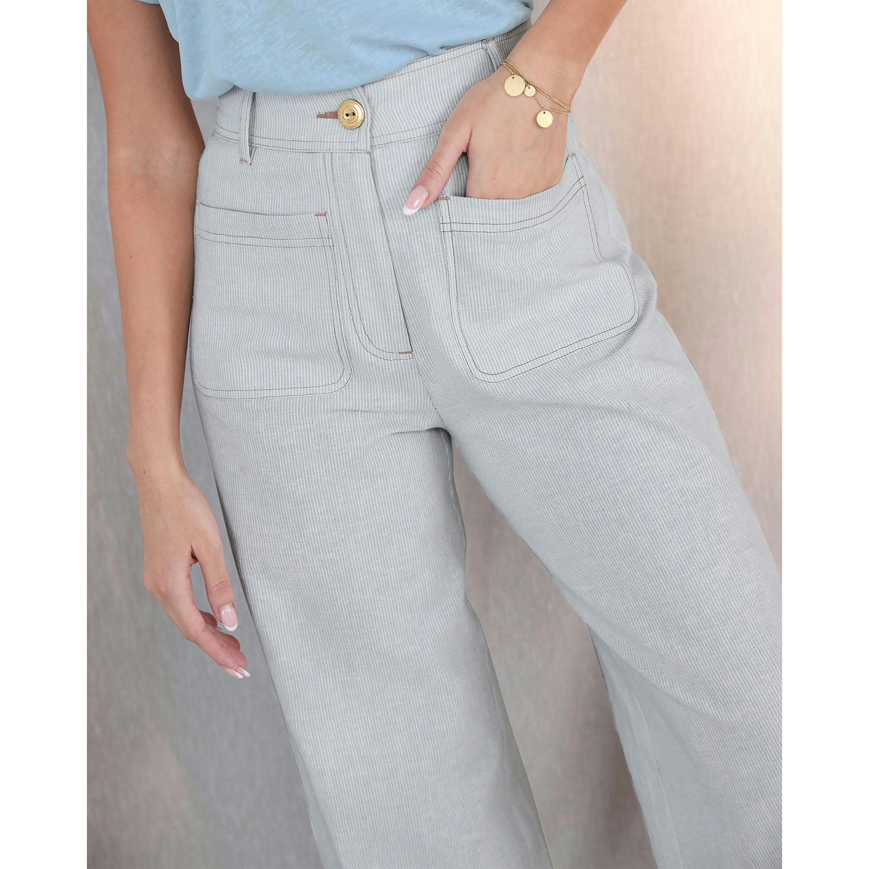 Cotton Traders Pocket Detail Stripe Trousers , view 3 of 4