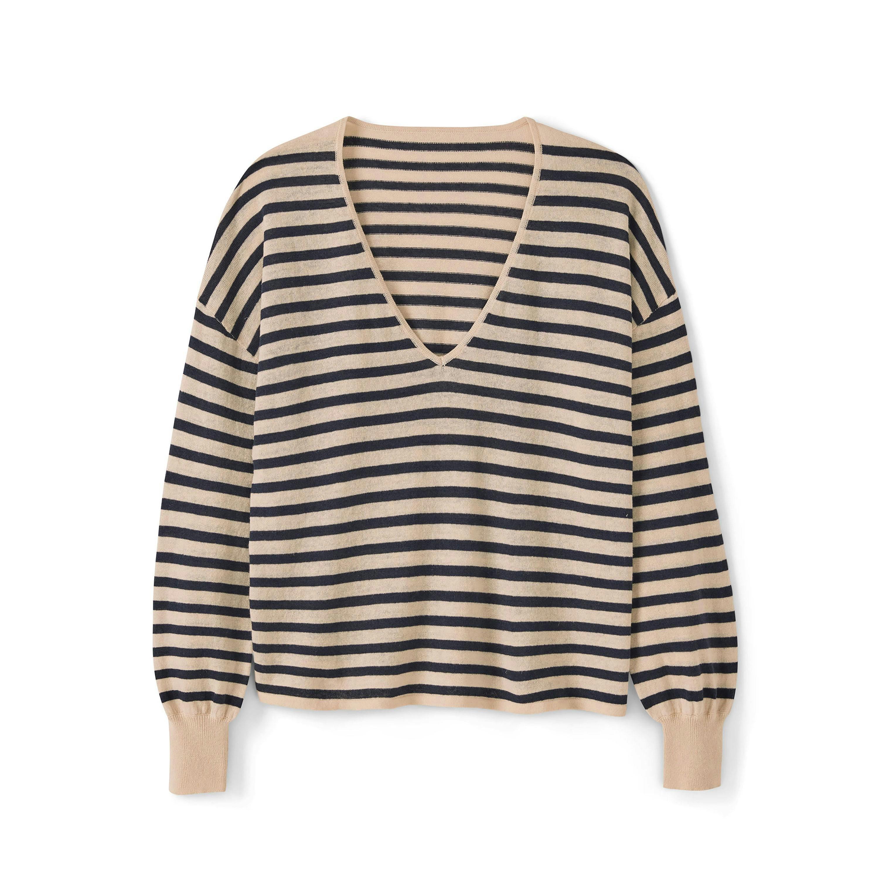 Cotton Traders Long Sleeve Stripe Loose Fit Top , view 4 of 4