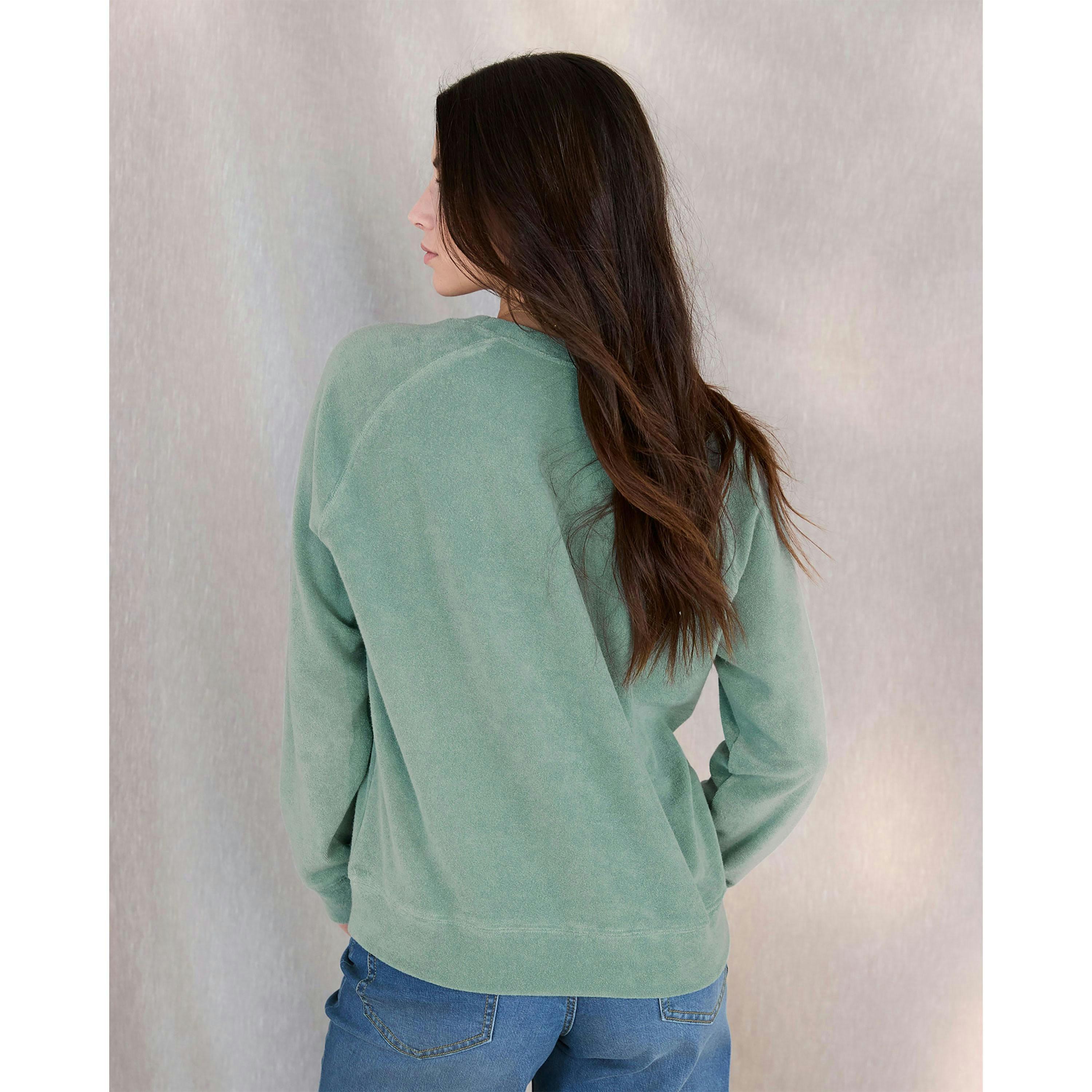Cotton Traders Long Sleeve Slogan Towelling Sweatshirt , view 3 of 4