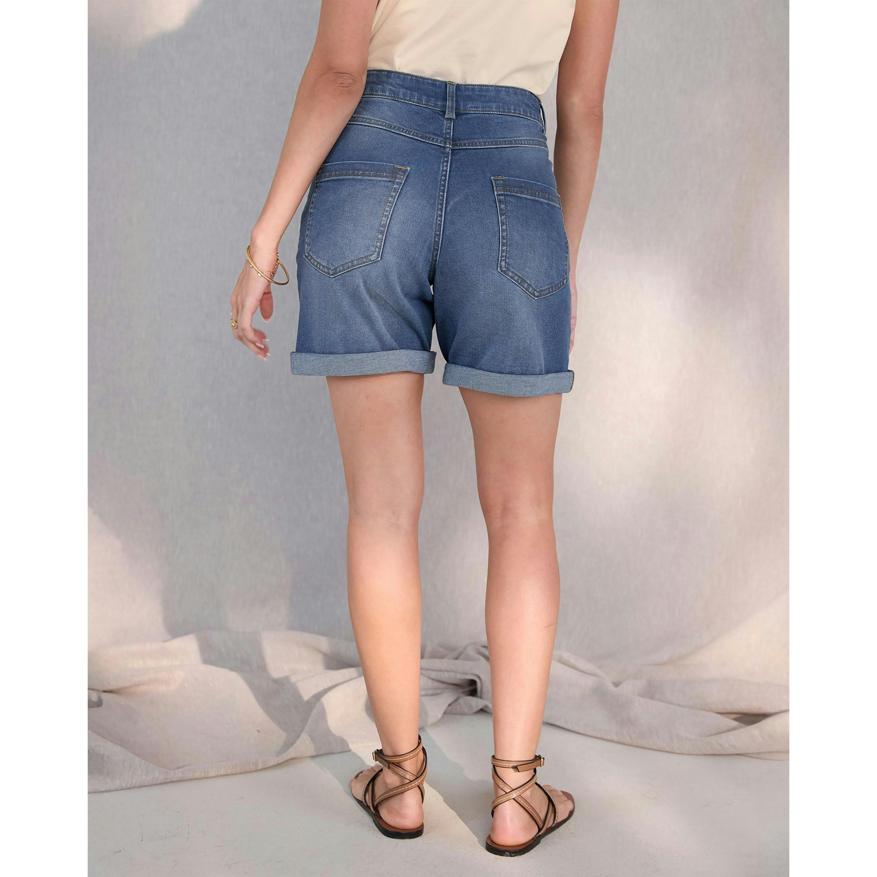 Cotton Traders Stretch Denim Shorts , view 2 of 4