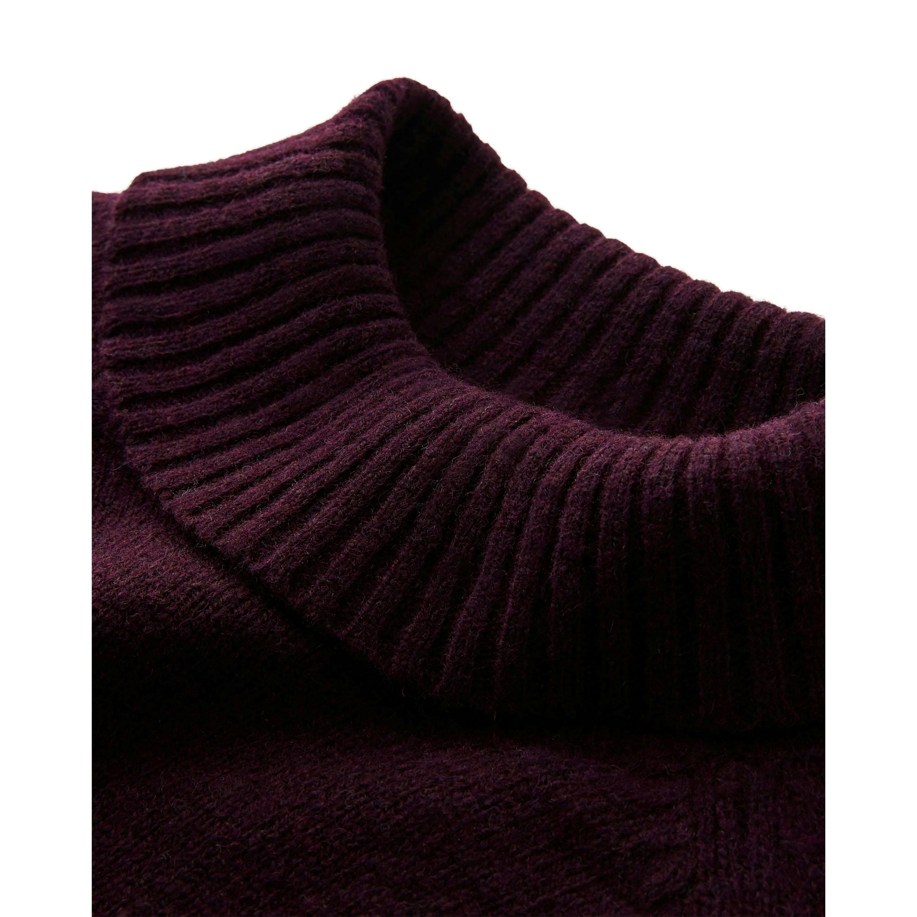 Cotton Traders Essential Cable Detail Roll Neck Jumper , view 3 of 4