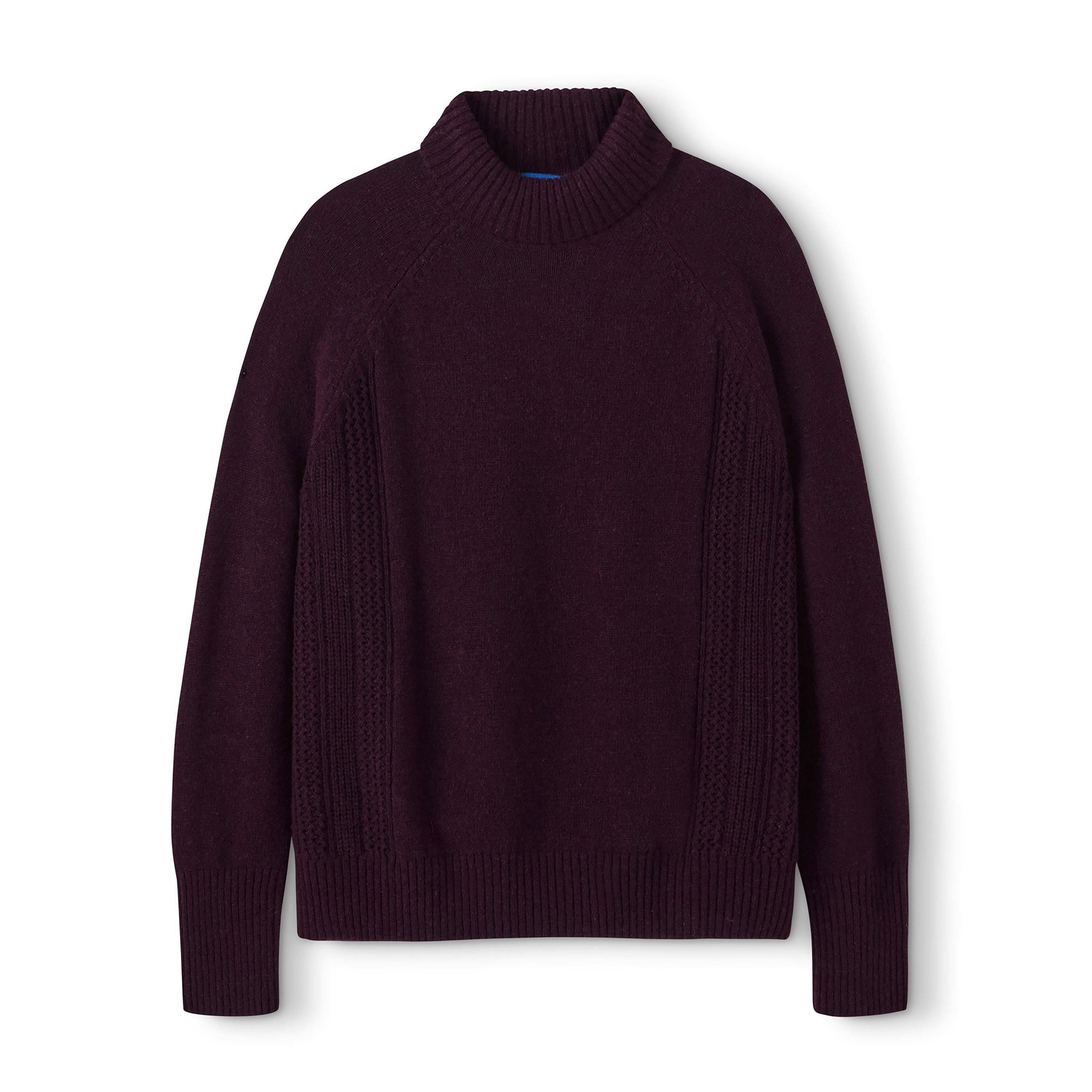 Cotton Traders Essential Cable Detail Roll Neck Jumper , view 4 of 4