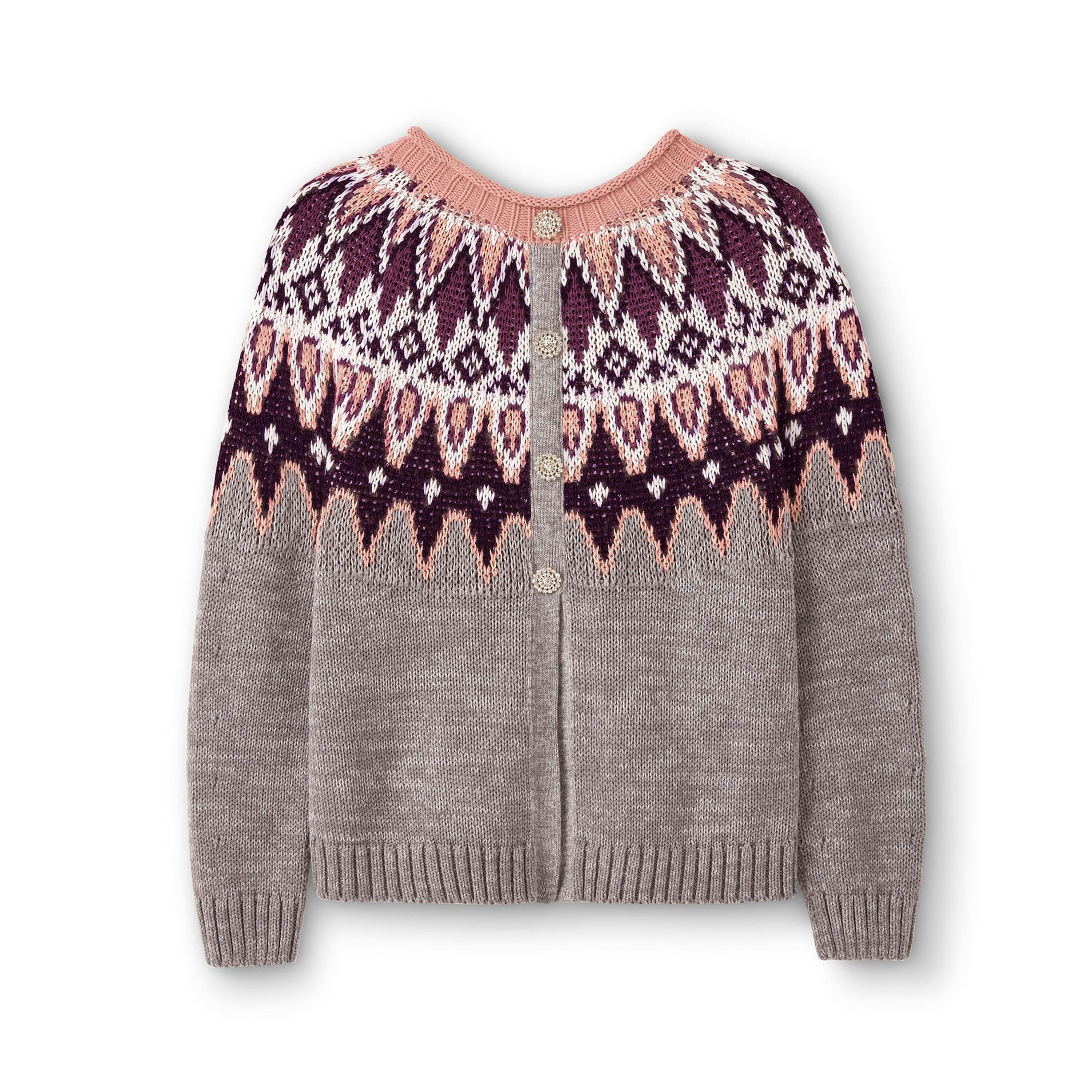 Cotton Traders Fair Isle Embellished Button Jumper , view 4 of 4