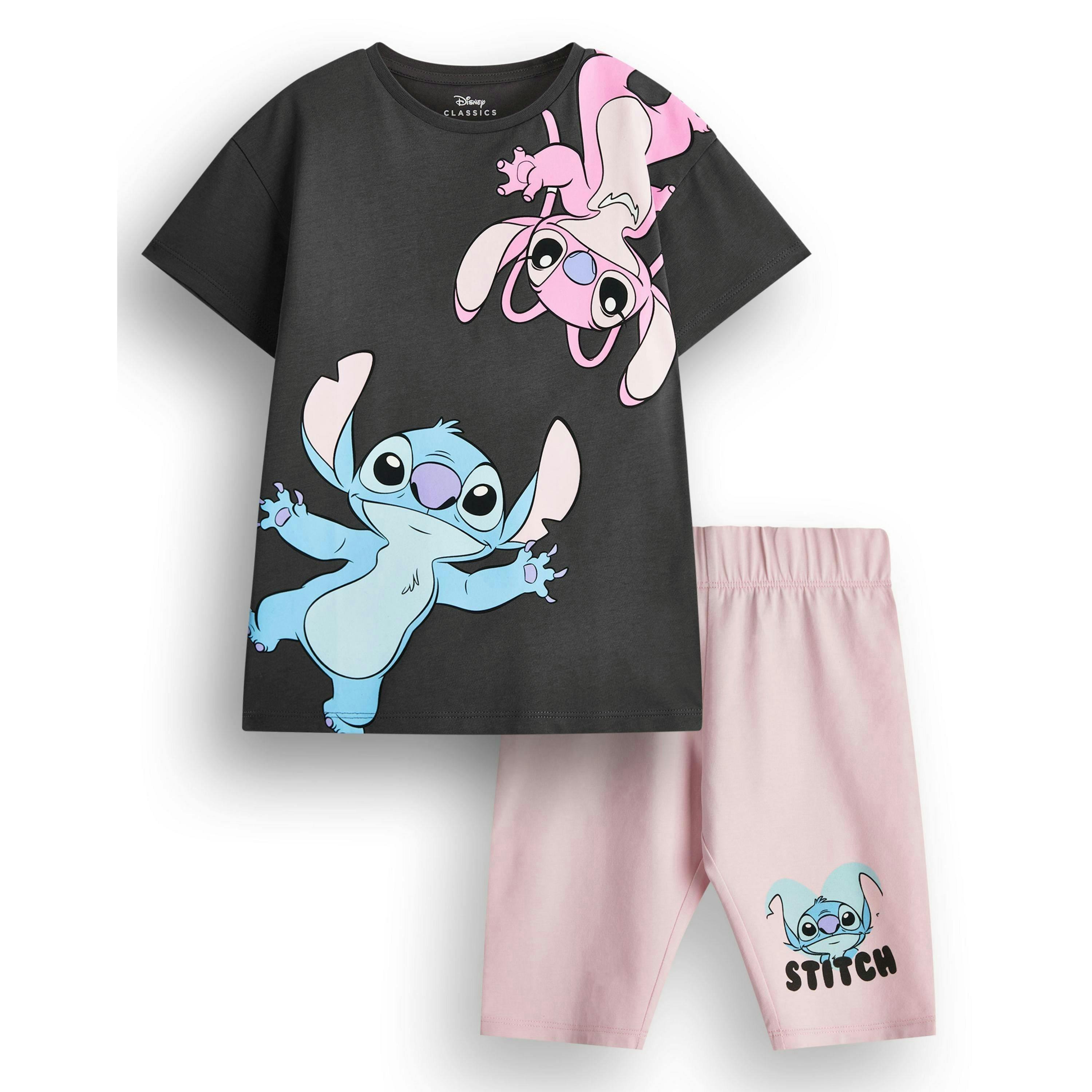 Disney Girls Multicoloured Stitch Character T-Shirt and Shorts Set by Vanilla Underground , view 1 of 1
