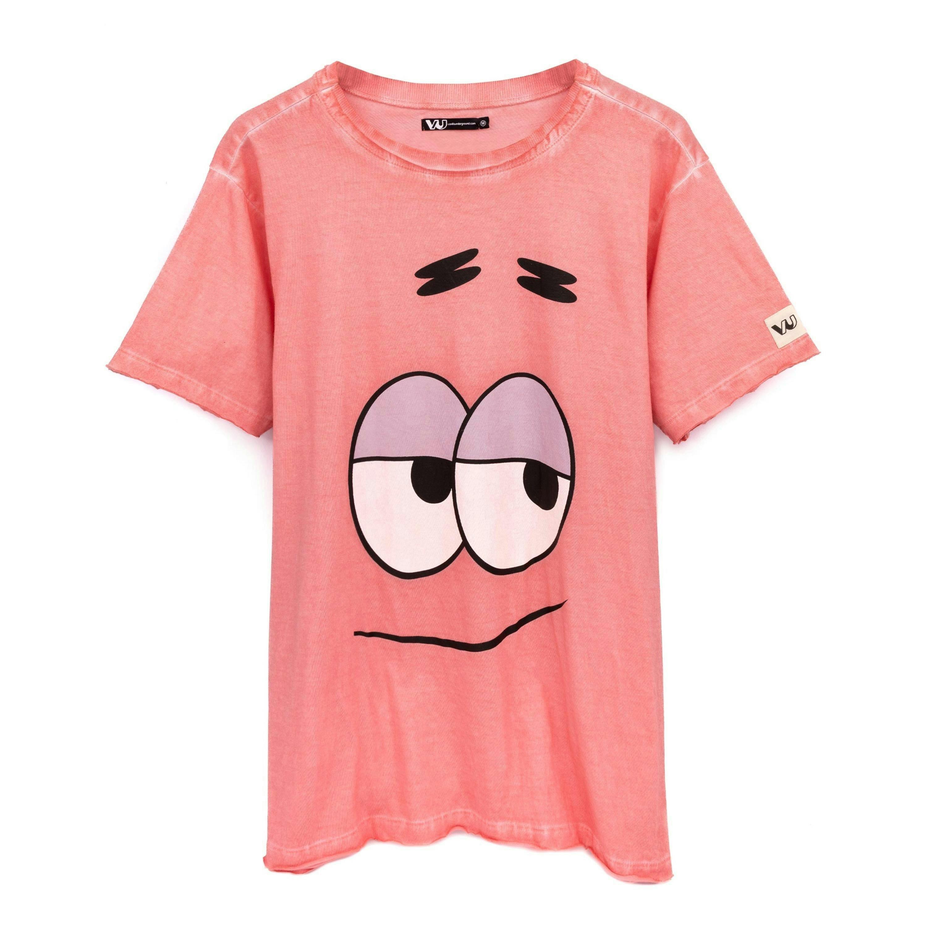 SpongeBob SquarePants Mens Pink Patrick Short Sleeved T-Shirt by Vanilla Underground , view 1 of 1