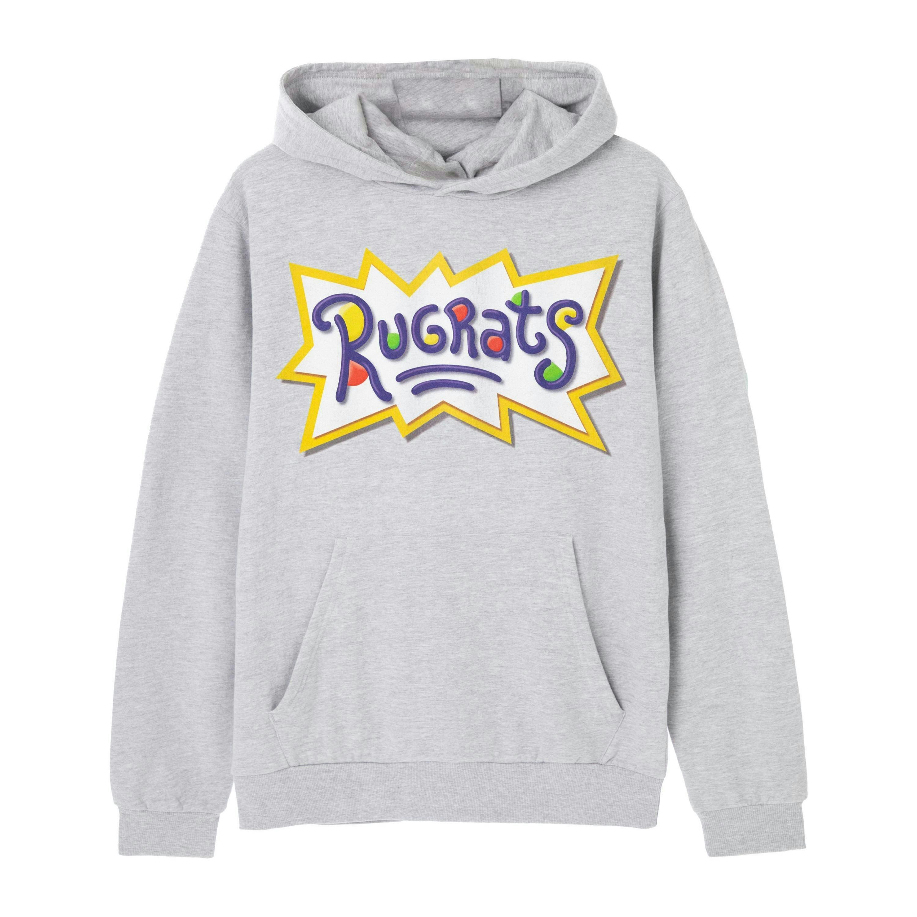 Rugrats Unisex Grey Classic Logo Hoodie by Vanilla Underground , view 1 of 1