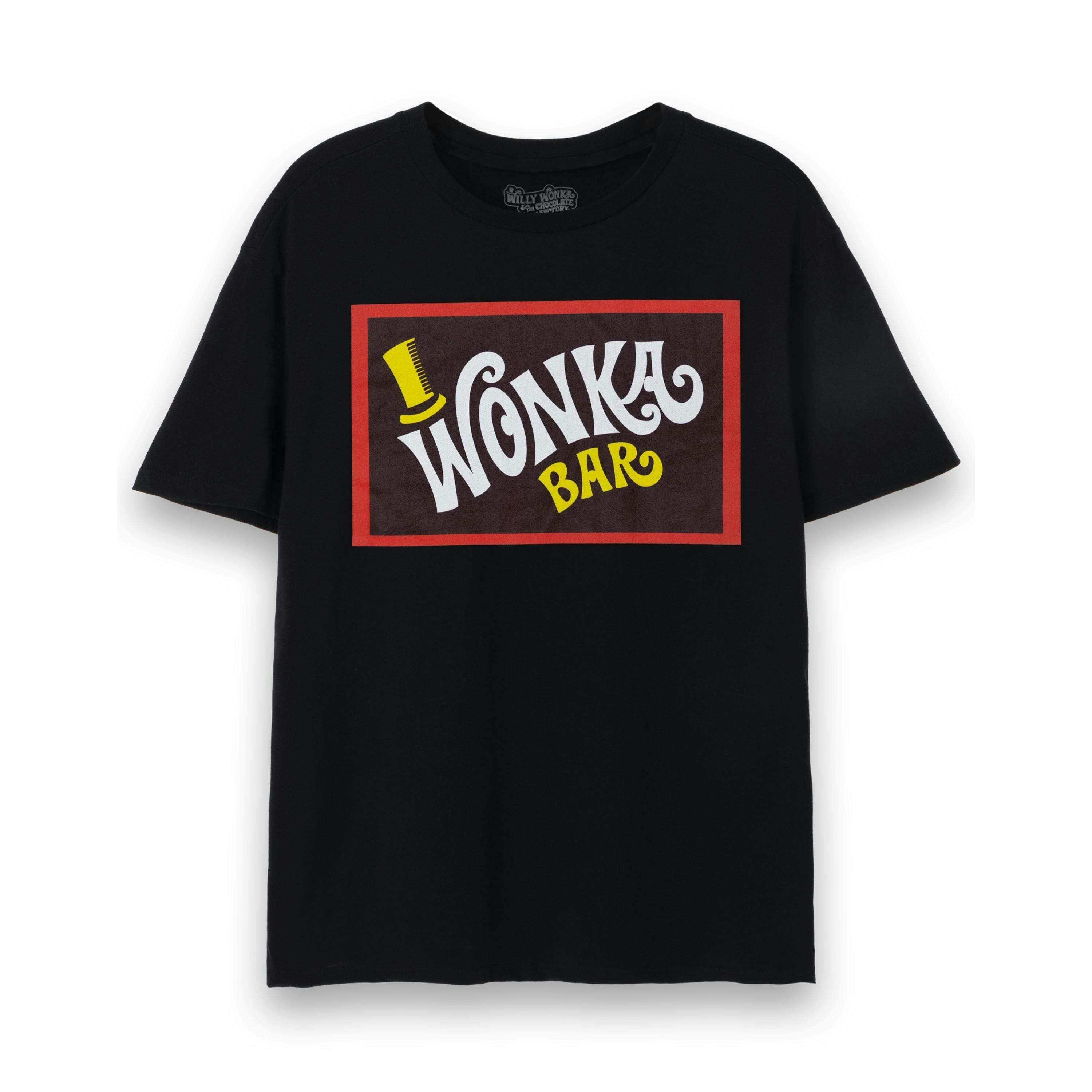 Wonka Unisex Black Wonka Bar Short Sleeved T-Shirt by Vanilla Underground , view 1 of 1