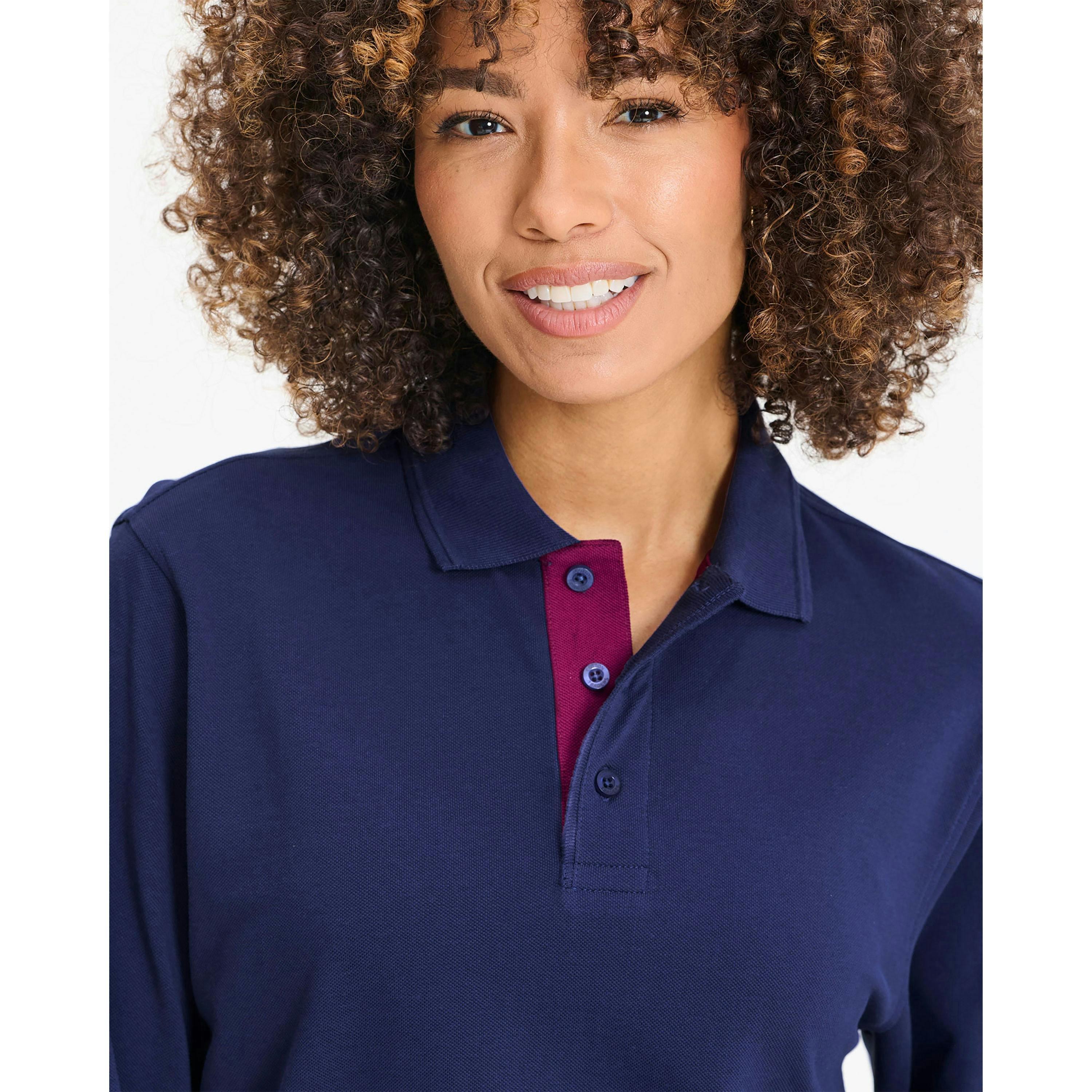 Cotton Traders Long Sleeve Polo Shirt , view 2 of 3