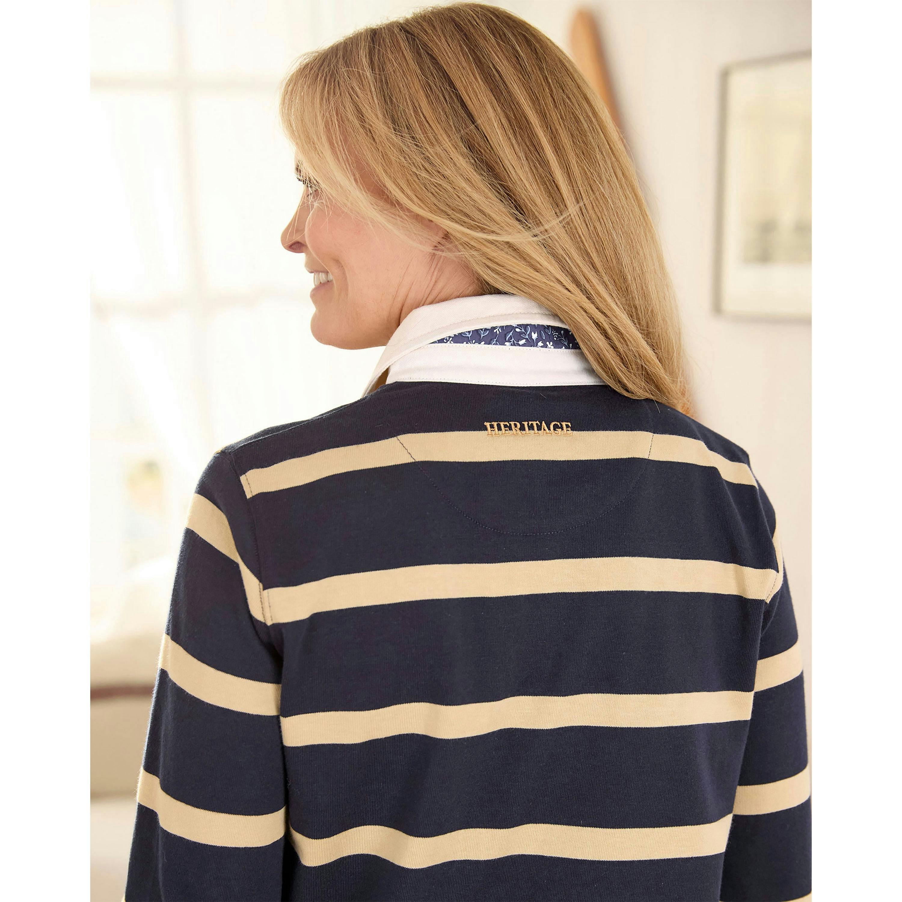 Cotton Traders Ladies Heritage Long Sleeve Rugby Shirt , view 2 of 3