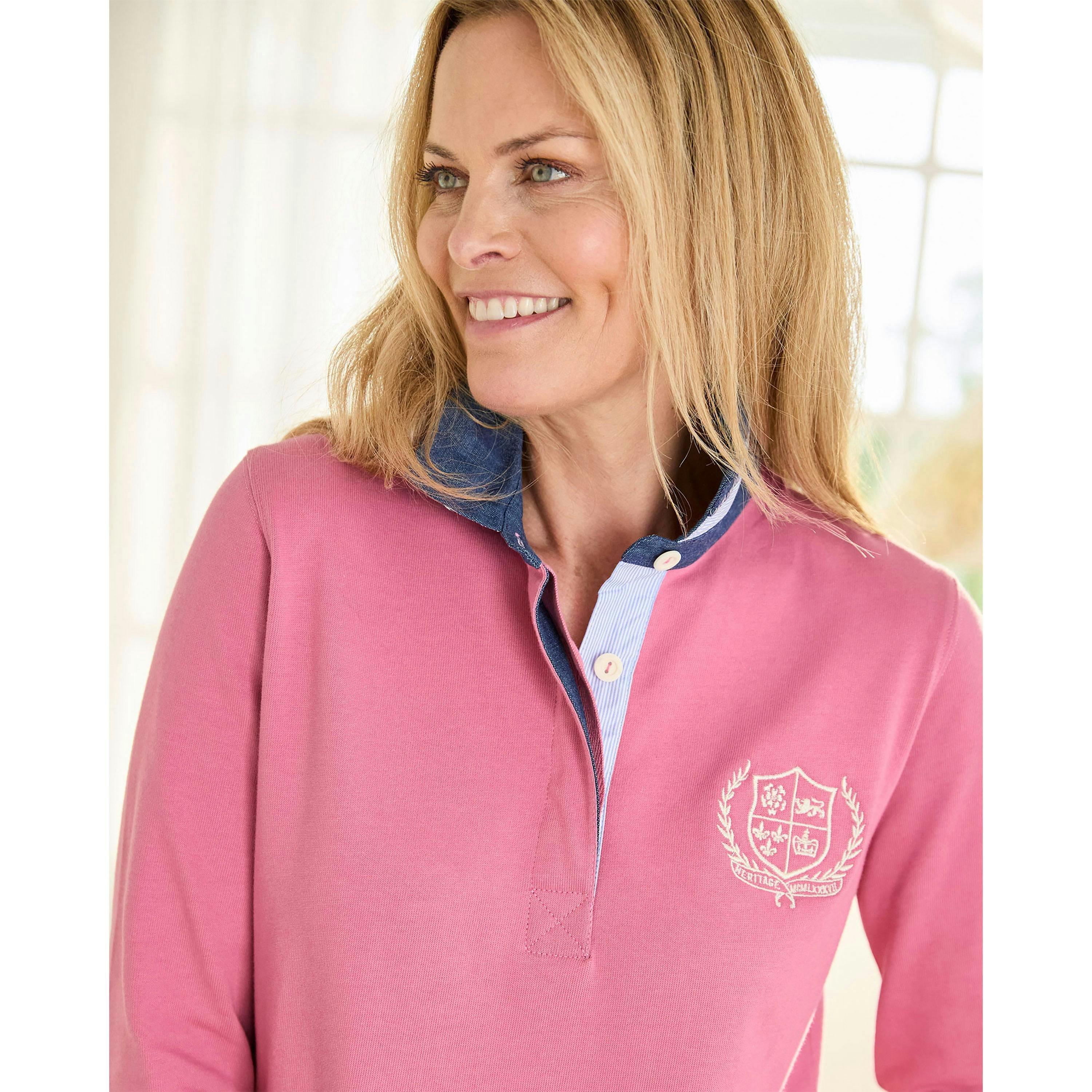 Cotton Traders Ladies Heritage Long Sleeve Rugby Shirt , view 3 of 3